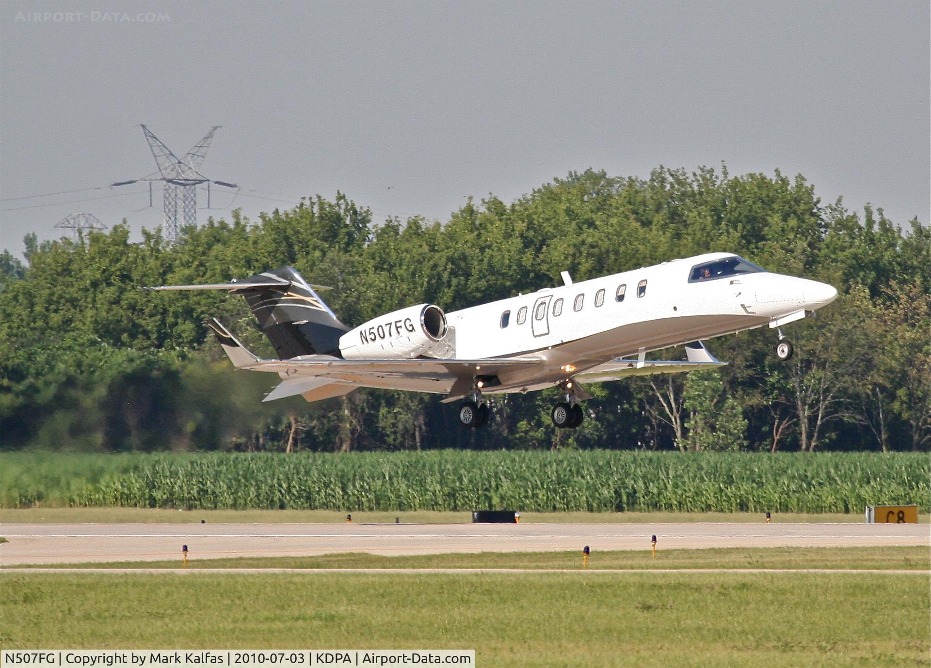 N507FG, 2007 Learjet Inc 45 C/N 326, Flightstar Corp Learjet 45, Nf07FG operating as Flightstar #507 (FSR507) departing RWY 20R KDPA for a quick trip up to KUES.