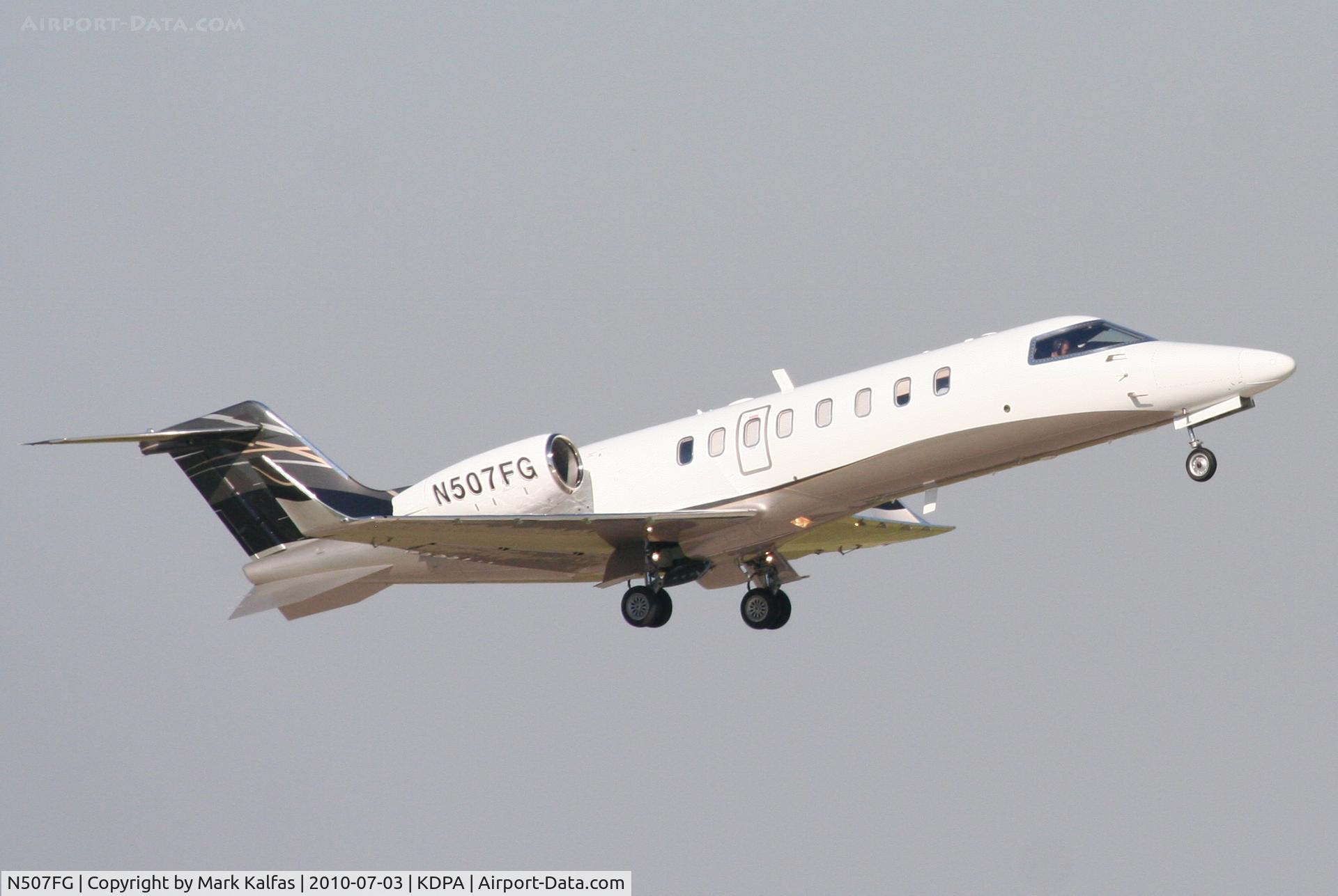 N507FG, 2007 Learjet Inc 45 C/N 326, Flightstar Corp Learjet 45, Nf07FG operating as Flightstar #507 (FSR507) departing RWY 20R KDPA for a quick trip up to KUES.