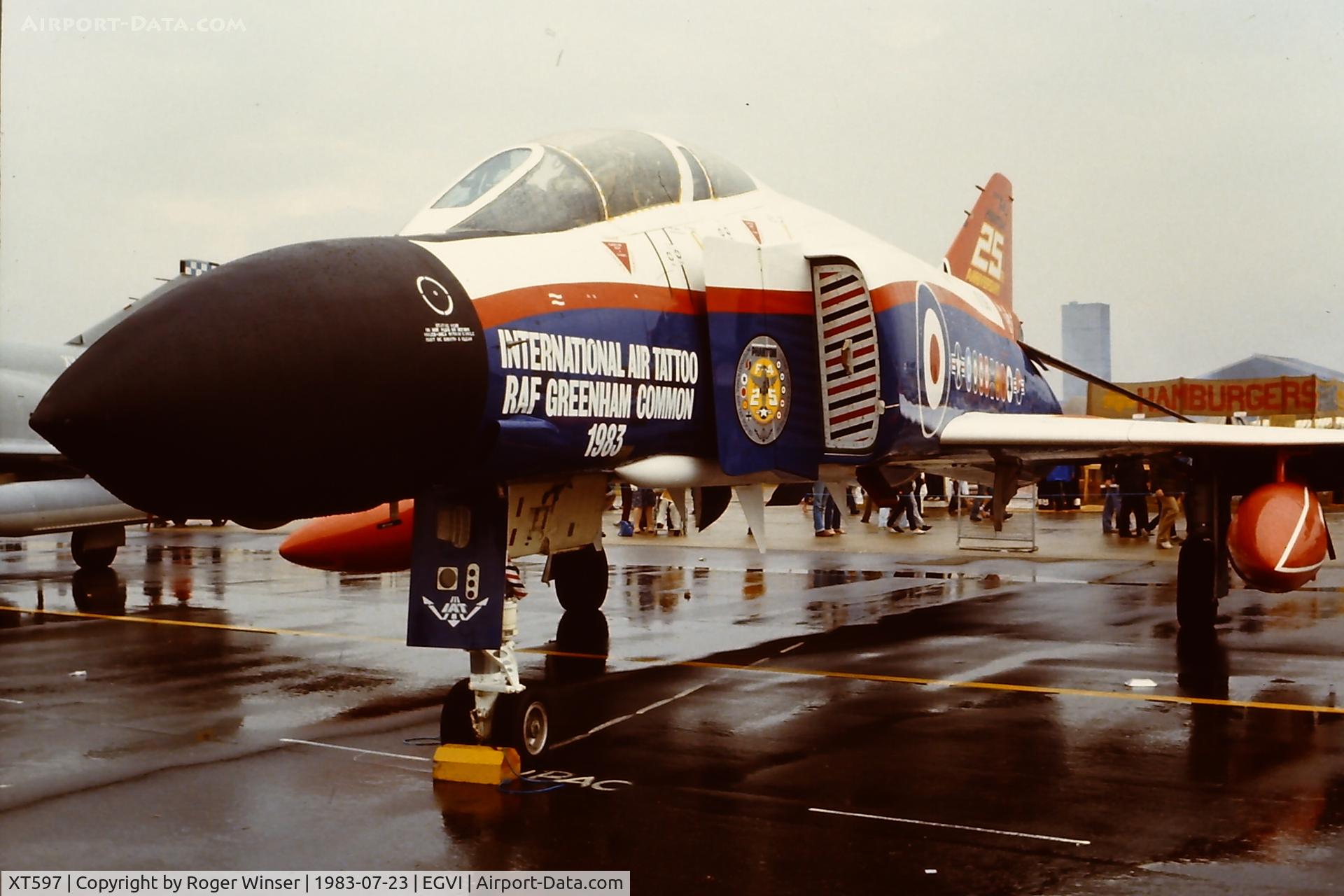 XT597, 1966 McDonnell Douglas Phantom FG1 C/N 1611, Attending the IAT held at RAF Greenham Common, UK in 1983