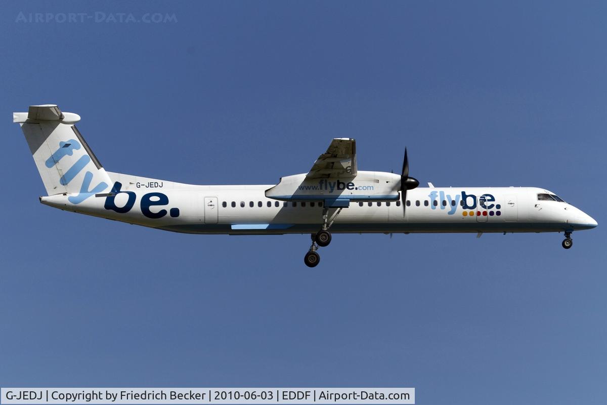 G-JEDJ, 2002 De Havilland Canada DHC-8-402Q Dash 8 C/N 4058, short final RW07R