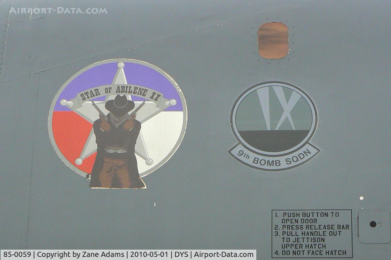 85-0059, 1985 Rockwell B-1B Lancer C/N 19, At the B-1B 25th Anniversary Airshow - Big Country Airfest, Dyess AFB, Abilene, TX