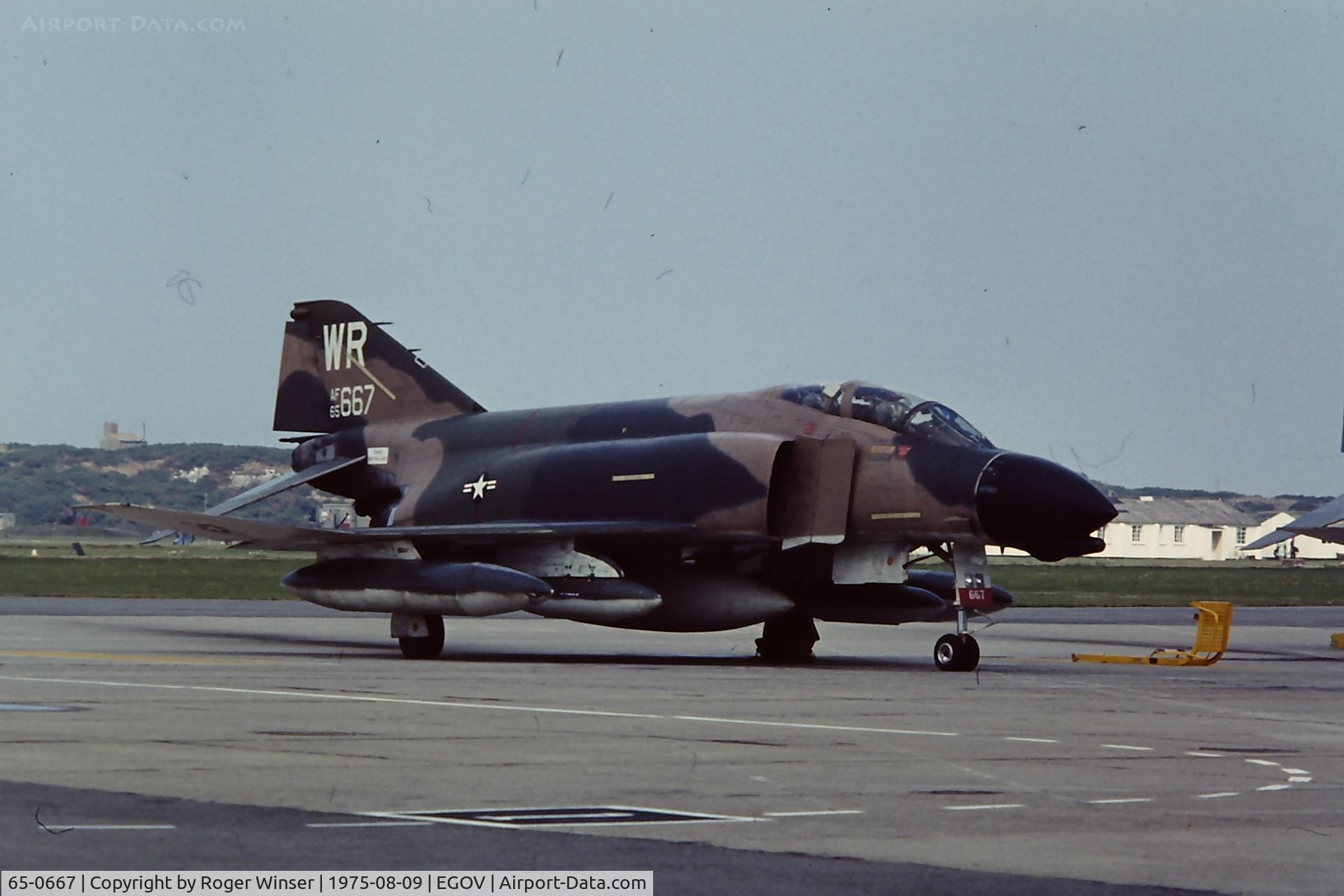 65-0667, 1965 McDonnell F-4D Phantom ll C/N 1690, Coded WR from the 78TFS USAF at the RAF Valley Airshow 1975