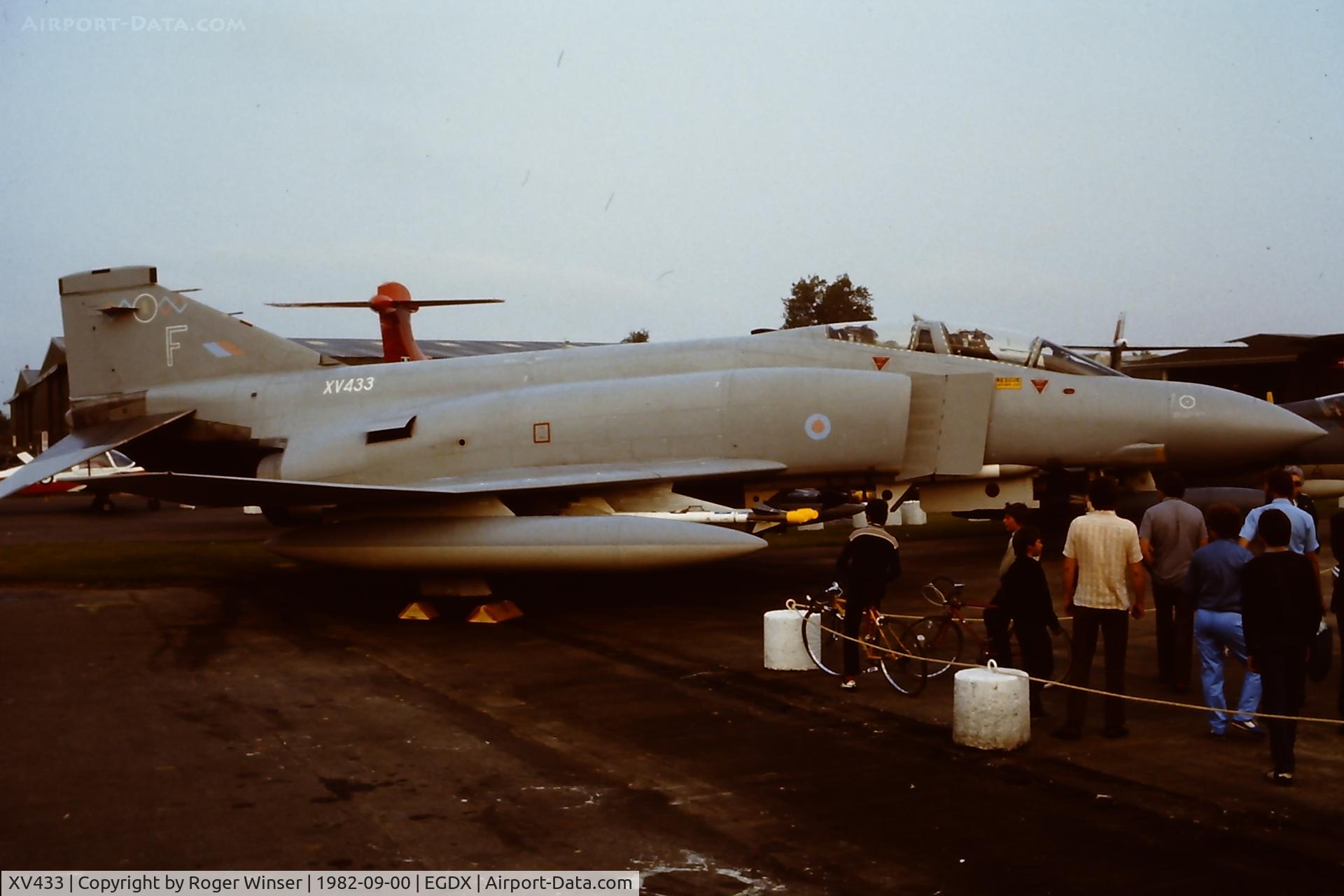 XV433, 1969 McDonnell Douglas Phantom FGR2 C/N 3158/9263, Coded F of 228 OCU RAF at RAF St Athan Air Show circa 1982