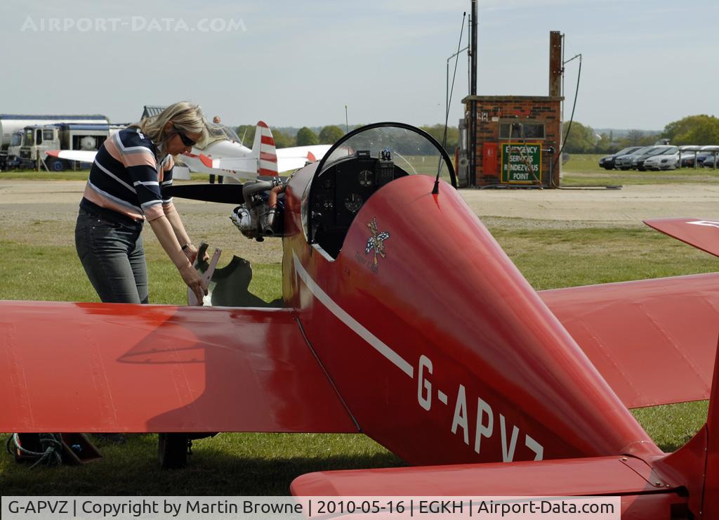 G-APVZ, 1960 Rollason Druine D.31 Turbulent C/N PFA 545, SHOT AT HEADCORN