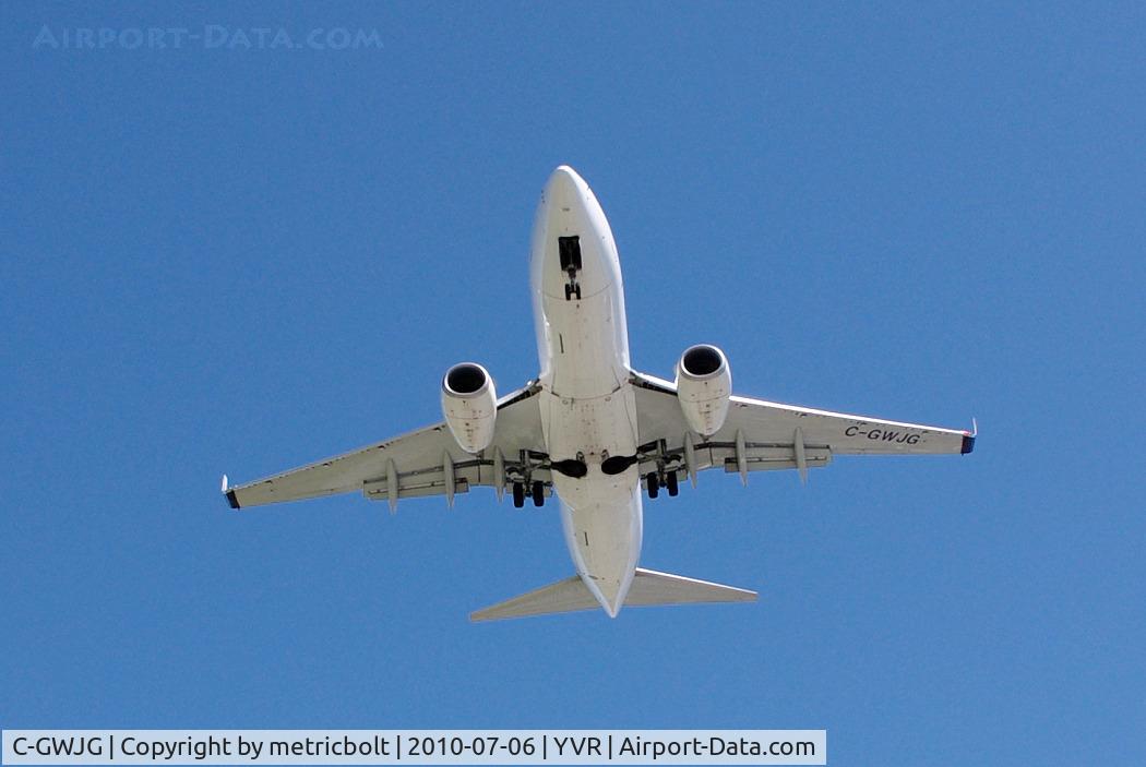 C-GWJG, 2007 Boeing 737-7CT C/N 35504, Landing at YVR