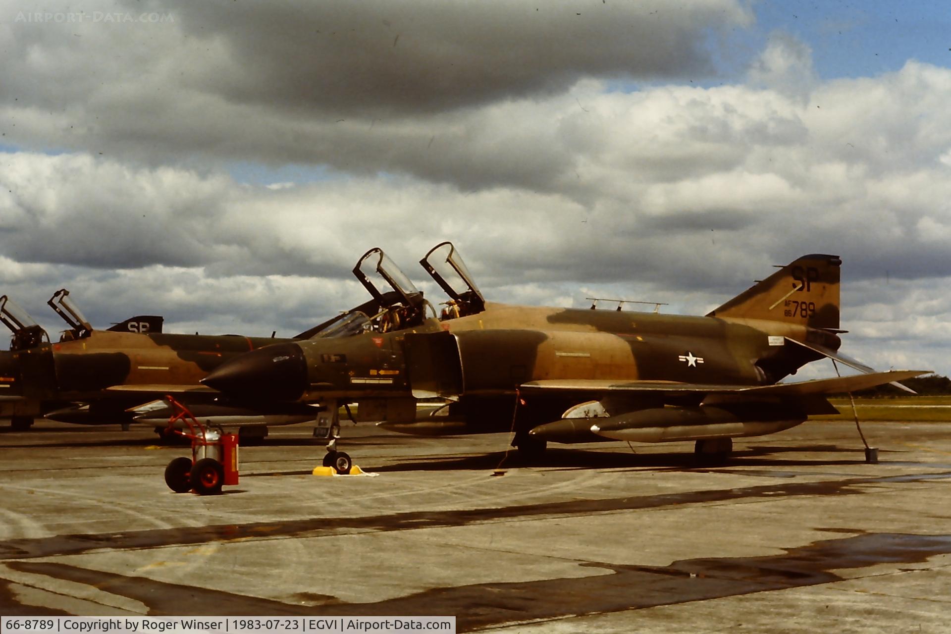 66-8789, 1966 McDonnell F-4D Phantom II C/N 2675, Coded SP of the 52TFW USAF attending the IAT held at RAF Greenham Common, UK in 1983