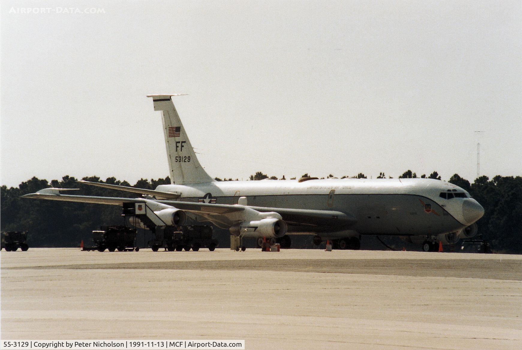 55-3129, 1955 Boeing EC-135P Stratotanker C/N 17245, EC-135P from Langley AFB seen at MacDill AFB in November 1991.