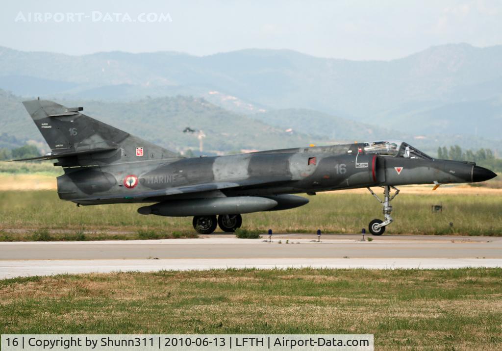 16, Dassault Super Etendard C/N 16, Come back from demo flight during LFTH Open Day 2010...