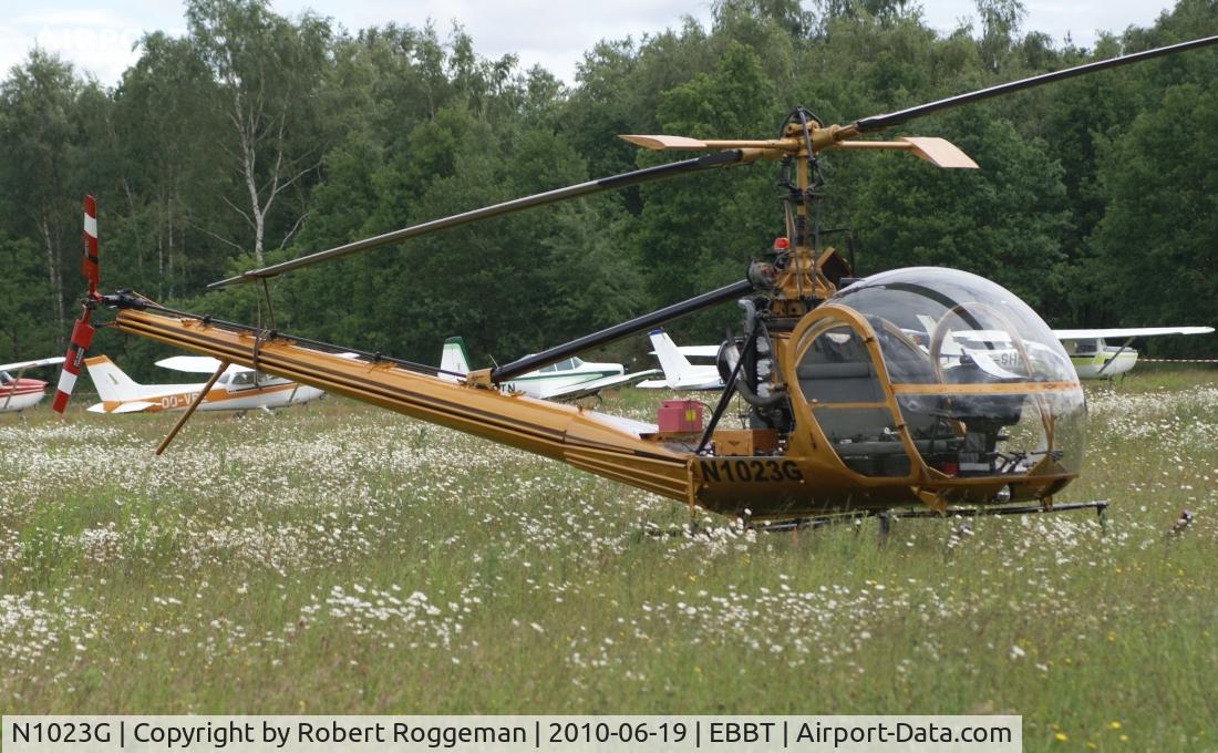 N1023G, 1953 Hiller UH-12B C/N 51-16307, Brasschaat Airfield 100 years