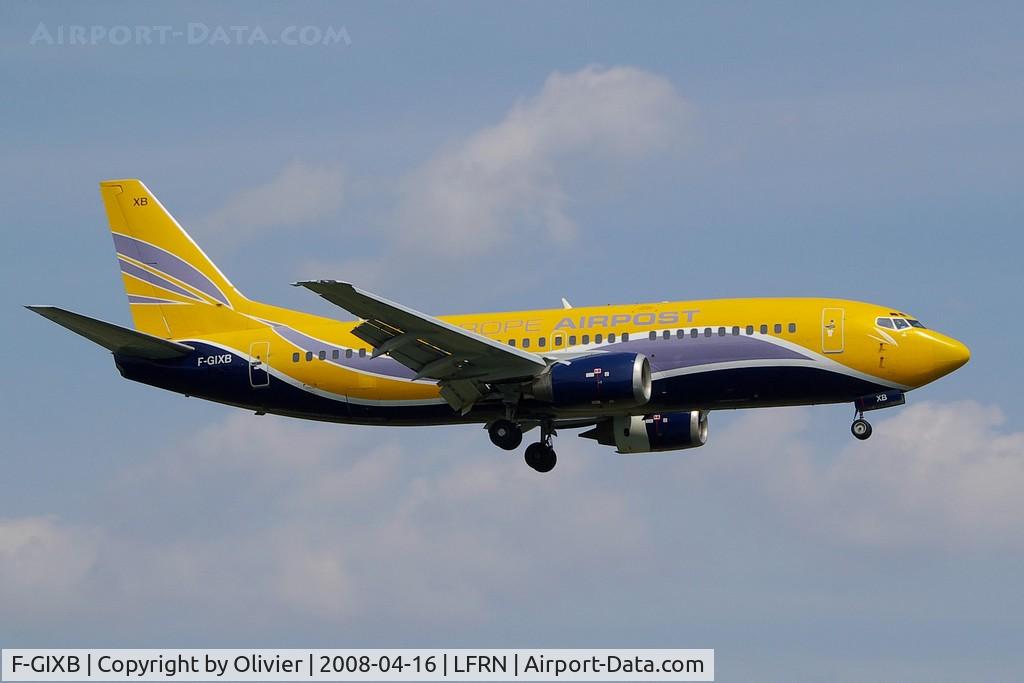 F-GIXB, 1990 Boeing 737-33A(QC) C/N 24789, Landing RWY 10