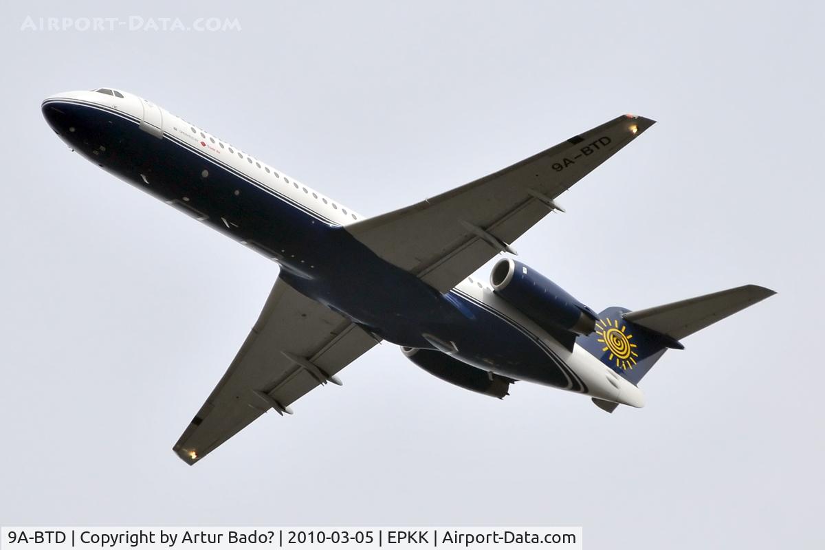9A-BTD, 1992 Fokker 100 (F-28-0100) C/N 11407, Sun Adria