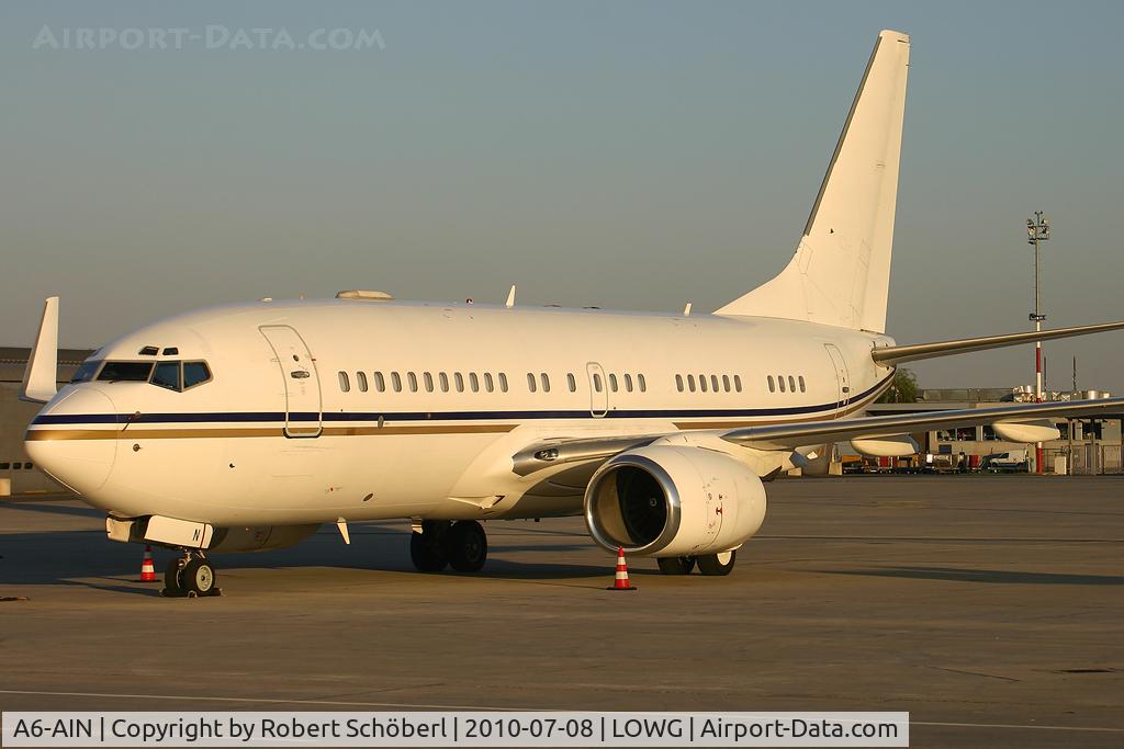 A6-AIN, 1999 Boeing 737-7Z5 BBJ C/N 29268, A6-AIN