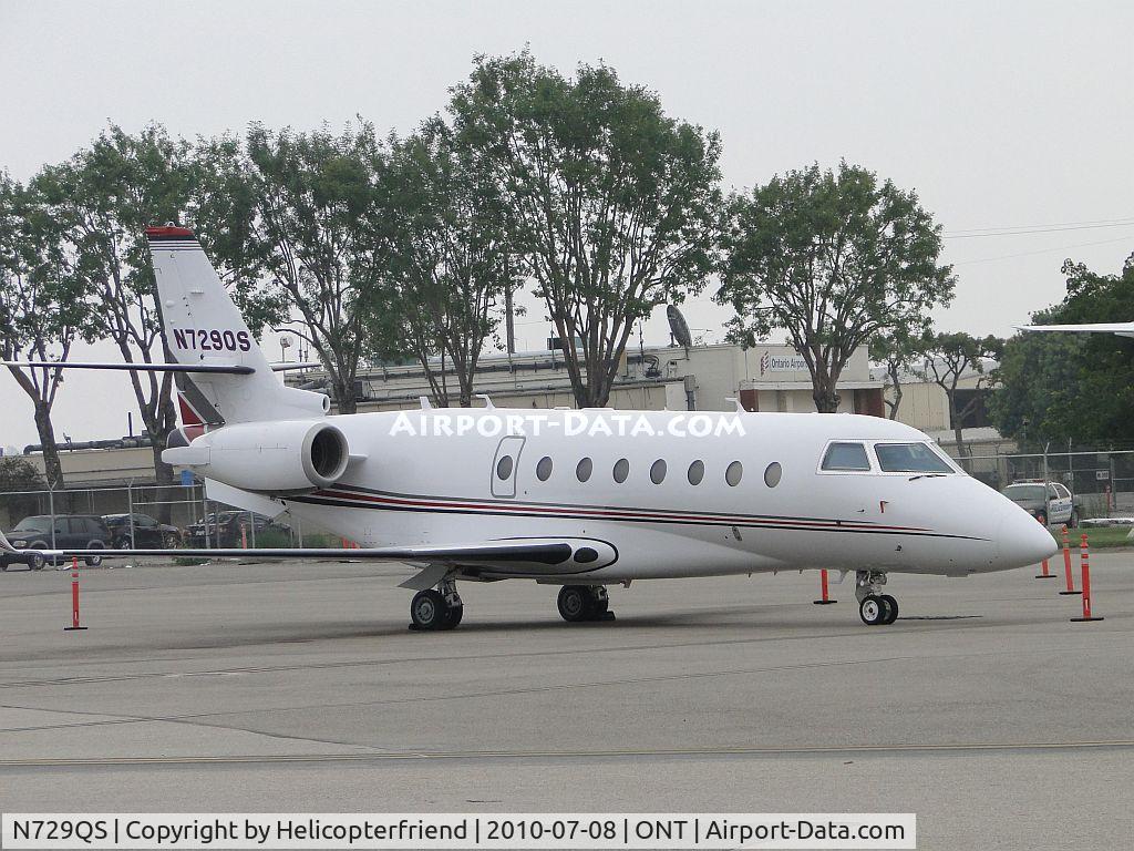 N729QS, 2005 Israel Aircraft Industries Gulfstream 200 C/N 118, Parked on southside of Ontario