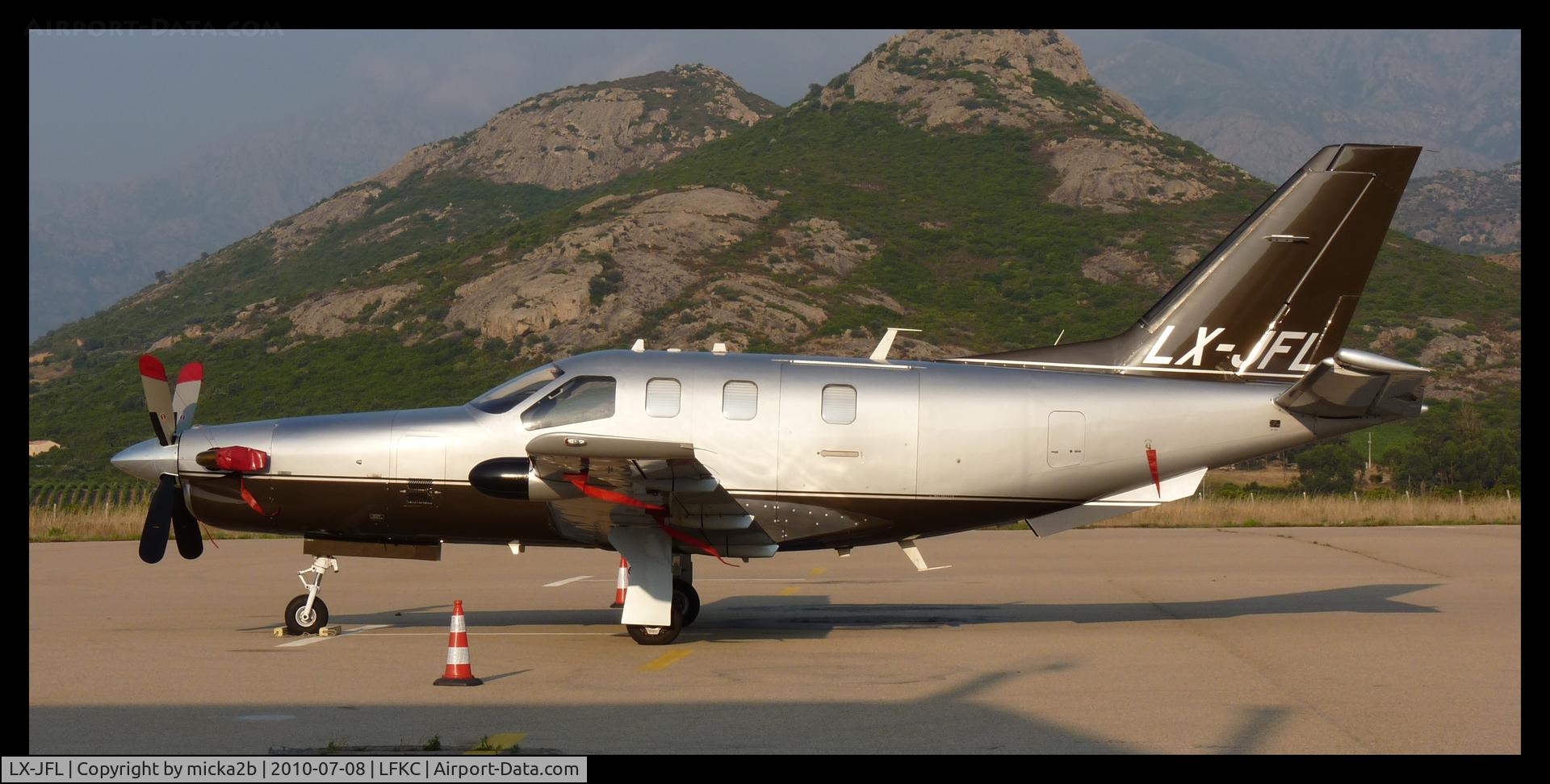 LX-JFL, 2007 Socata TBM-850 C/N 391, Parked.