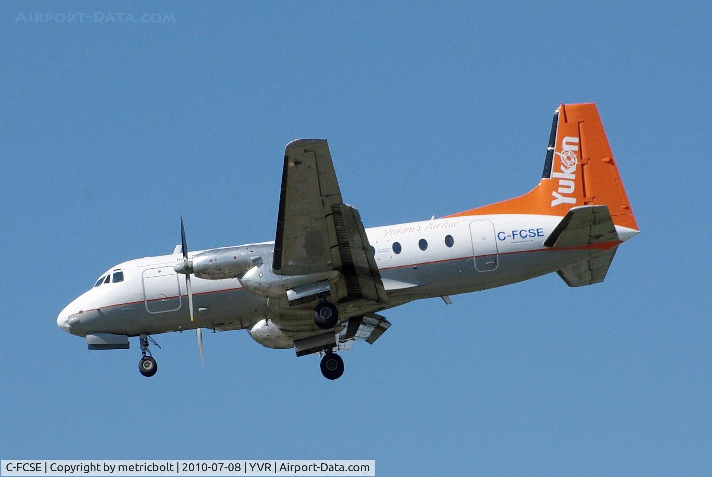 C-FCSE, 1970 Hawker Siddeley HS.748 Series 2A C/N 1679, Landing at YVR