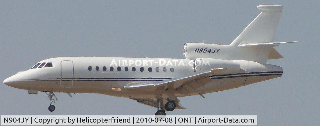 N904JY, 2007 Dassault Falcon 900EX C/N 187, On final to runway 26L