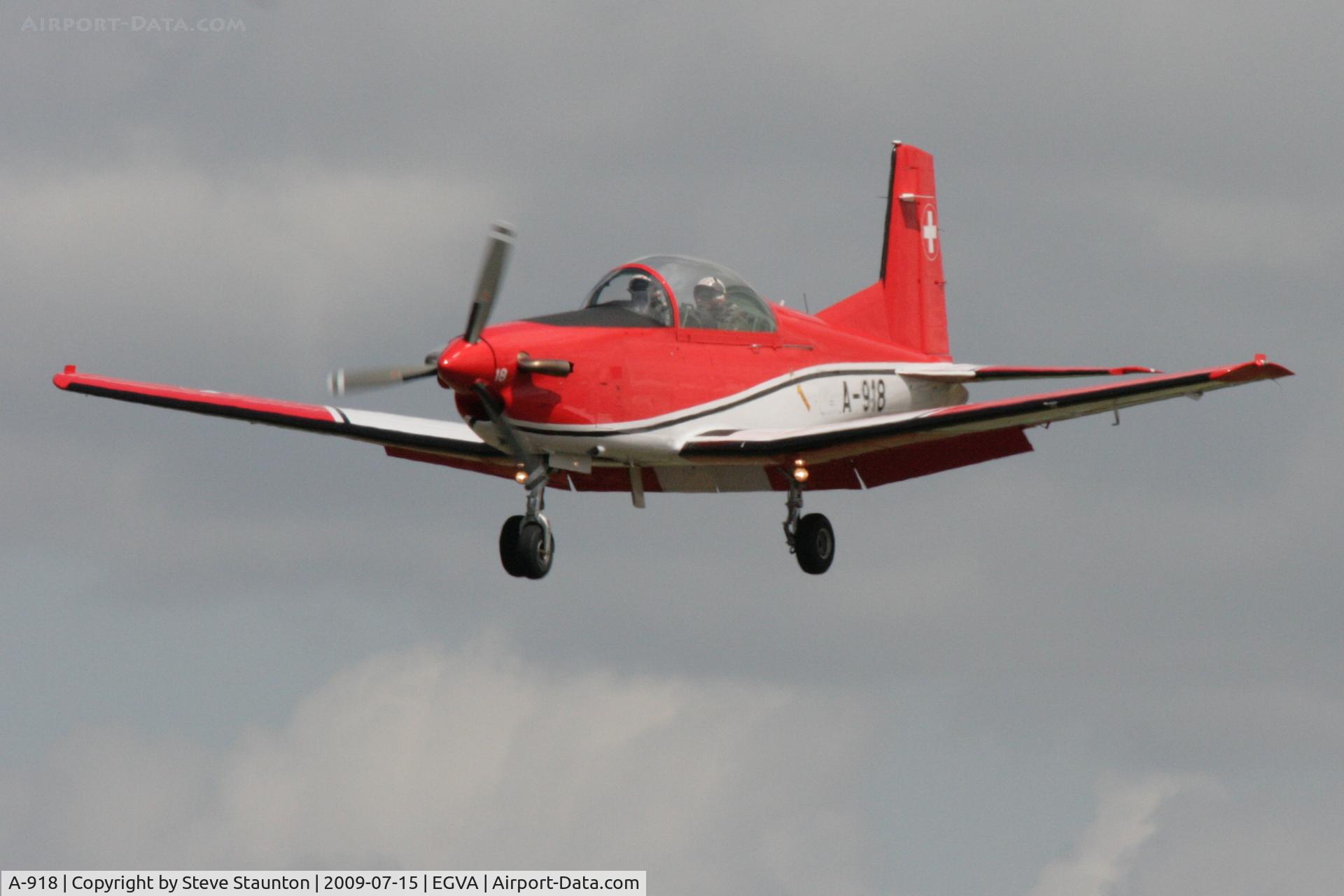 A-918, 1983 Pilatus PC-7 Turbo Trainer C/N 326, Taken at the Royal International Air Tattoo 2009