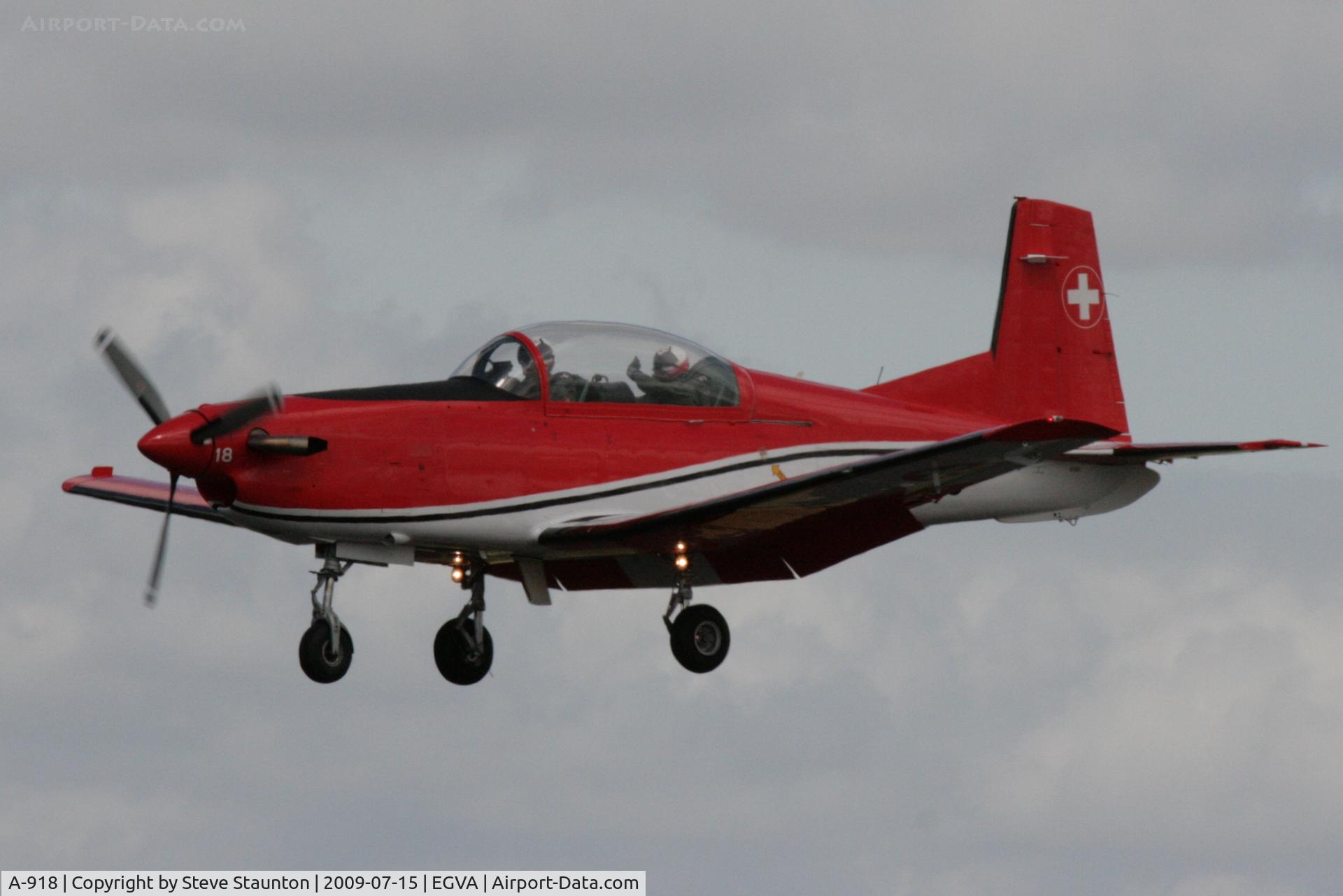 A-918, 1983 Pilatus PC-7 Turbo Trainer C/N 326, Taken at the Royal International Air Tattoo 2009