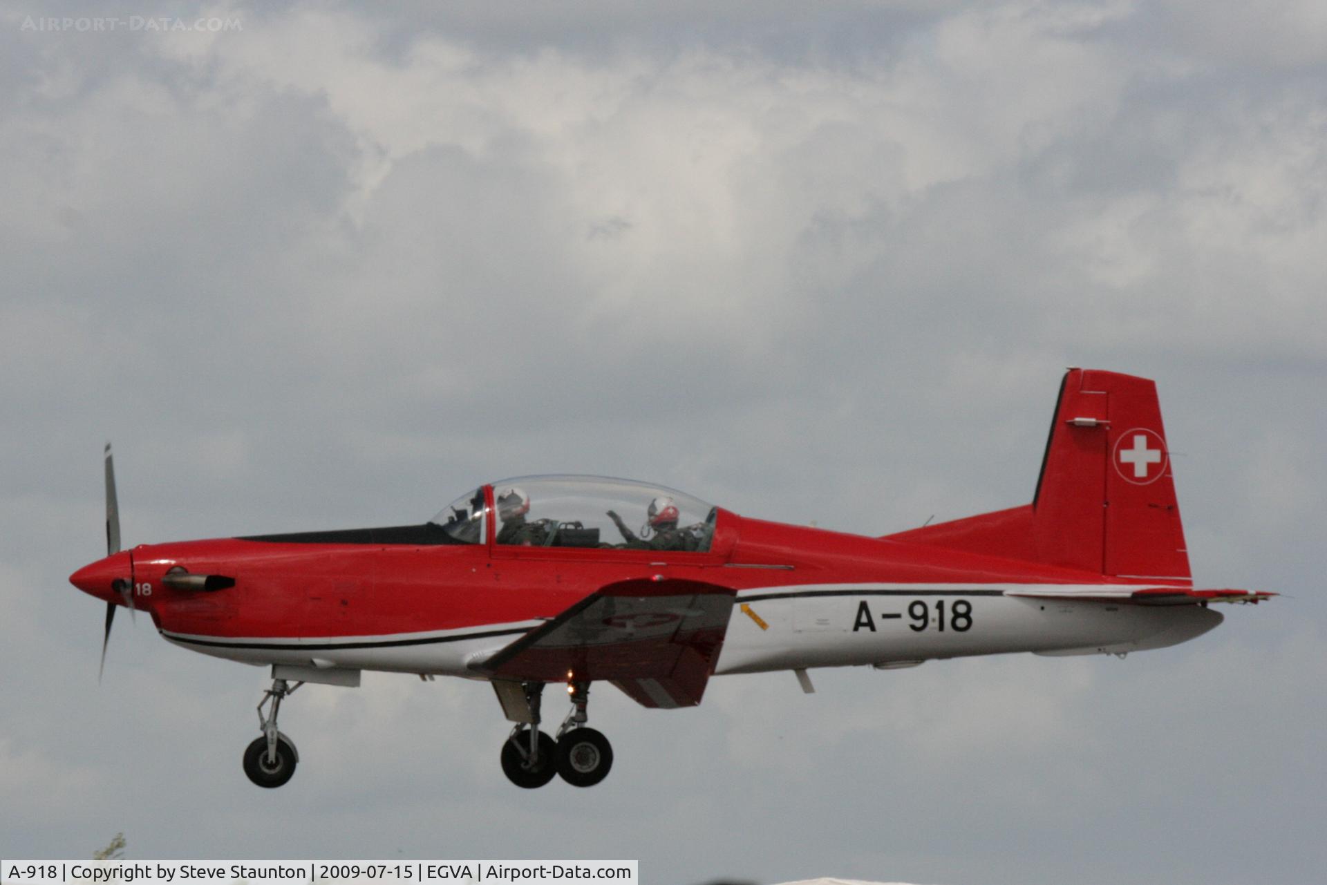 A-918, 1983 Pilatus PC-7 Turbo Trainer C/N 326, Taken at the Royal International Air Tattoo 2009