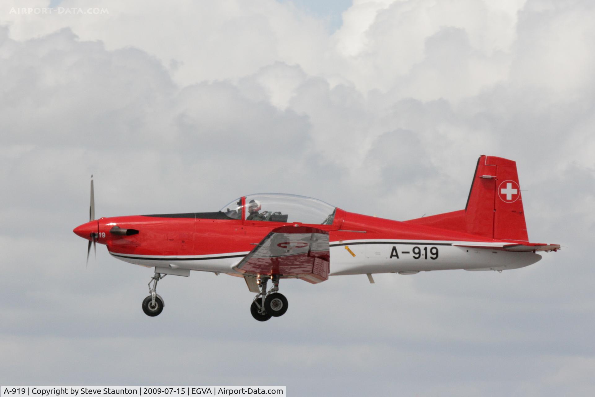 A-919, 1983 Pilatus PC-7 Turbo Trainer C/N 327, Taken at the Royal International Air Tattoo 2009