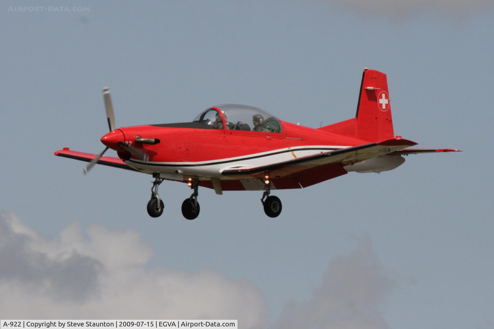 A-922, 1983 Pilatus PC-7 Turbo Trainer C/N 330, Taken at the Royal International Air Tattoo 2009