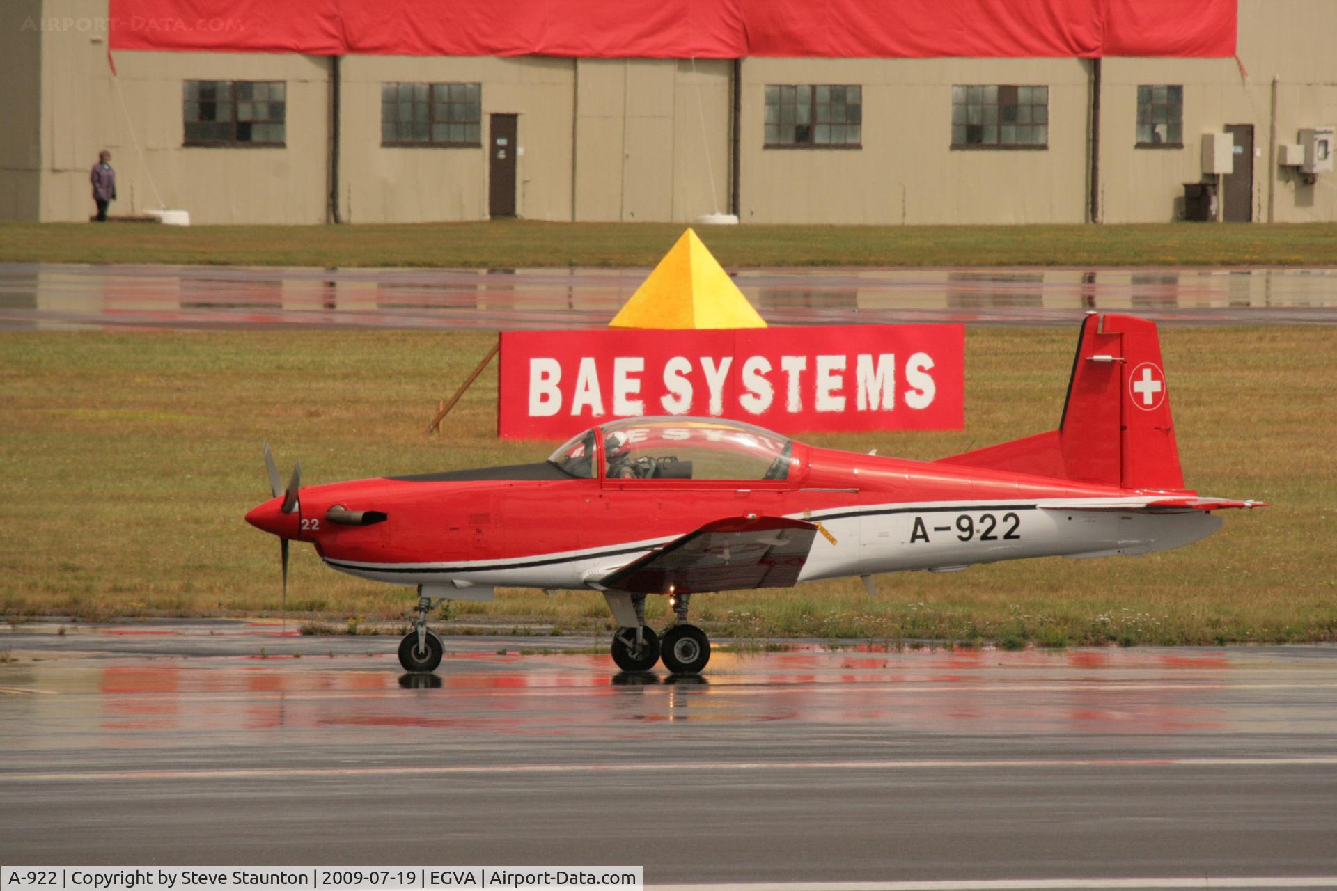 A-922, 1983 Pilatus PC-7 Turbo Trainer C/N 330, Taken at the Royal International Air Tattoo 2009