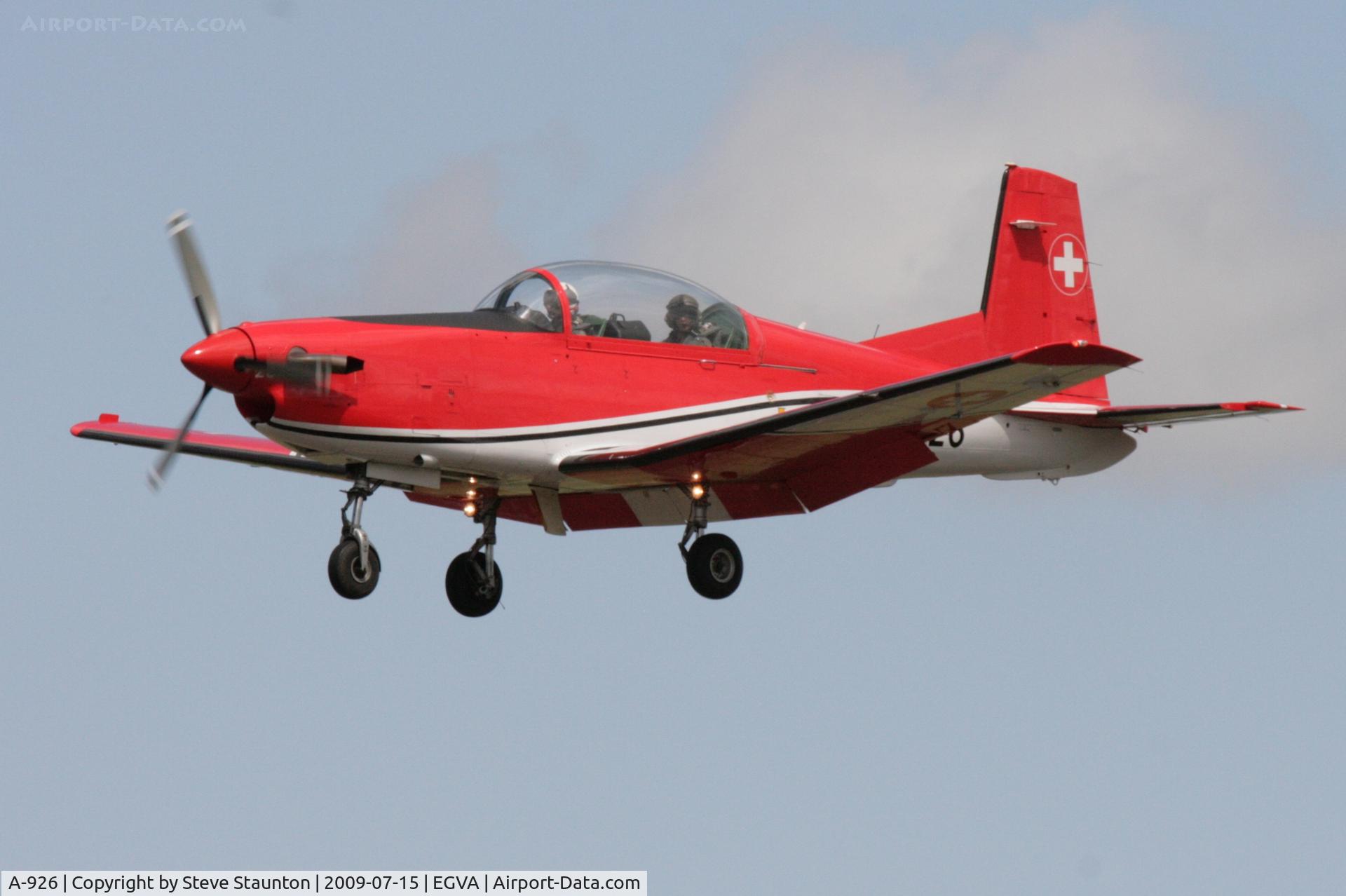 A-926, 1983 Pilatus PC-7 Turbo Trainer C/N 334, Taken at the Royal International Air Tattoo 2009
