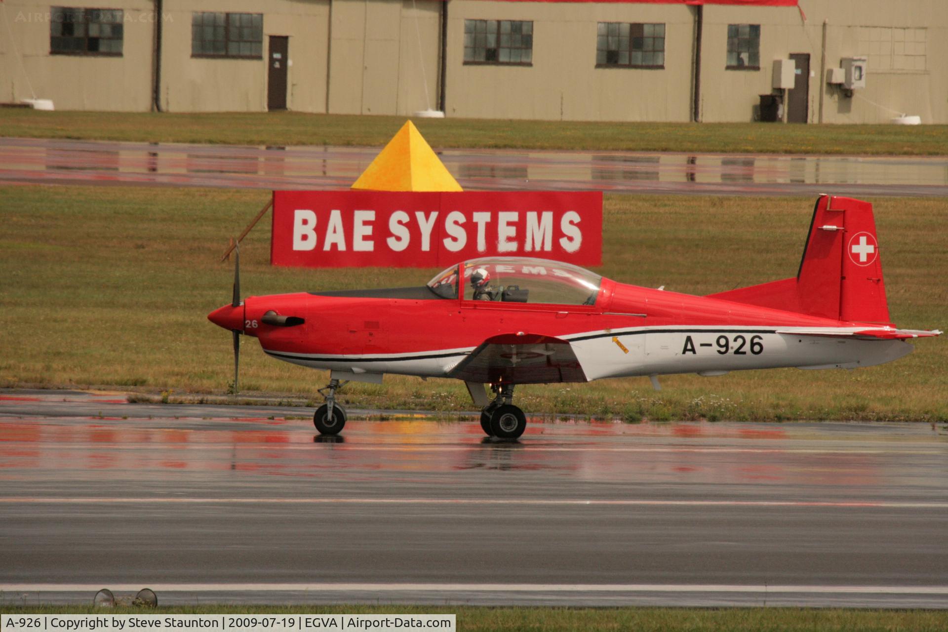 A-926, 1983 Pilatus PC-7 Turbo Trainer C/N 334, Taken at the Royal International Air Tattoo 2009