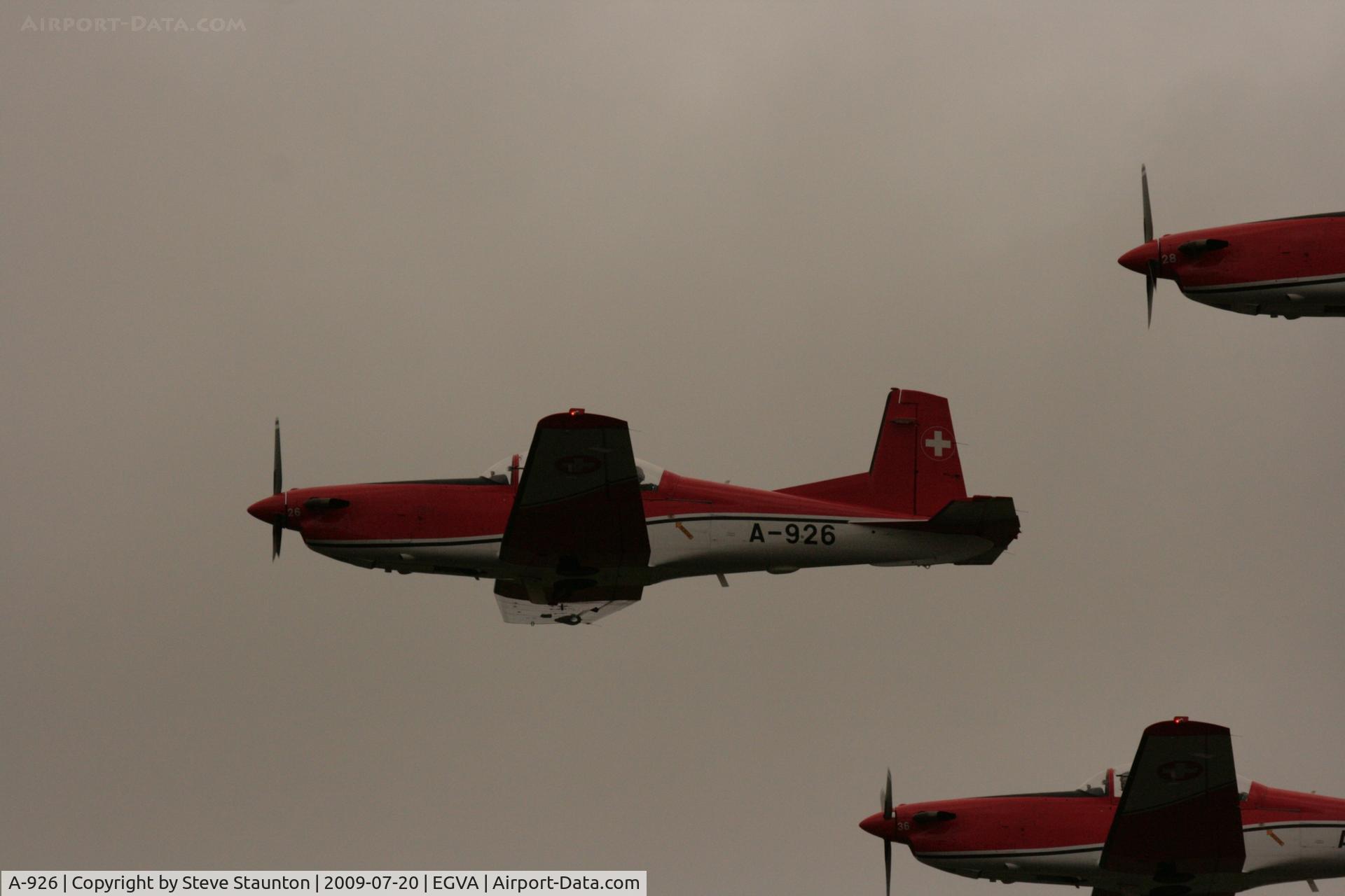 A-926, 1983 Pilatus PC-7 Turbo Trainer C/N 334, Taken at the Royal International Air Tattoo 2009