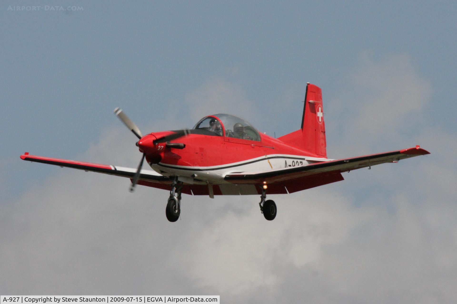 A-927, 1983 Pilatus PC-7 Turbo Trainer C/N 335, Taken at the Royal International Air Tattoo 2009