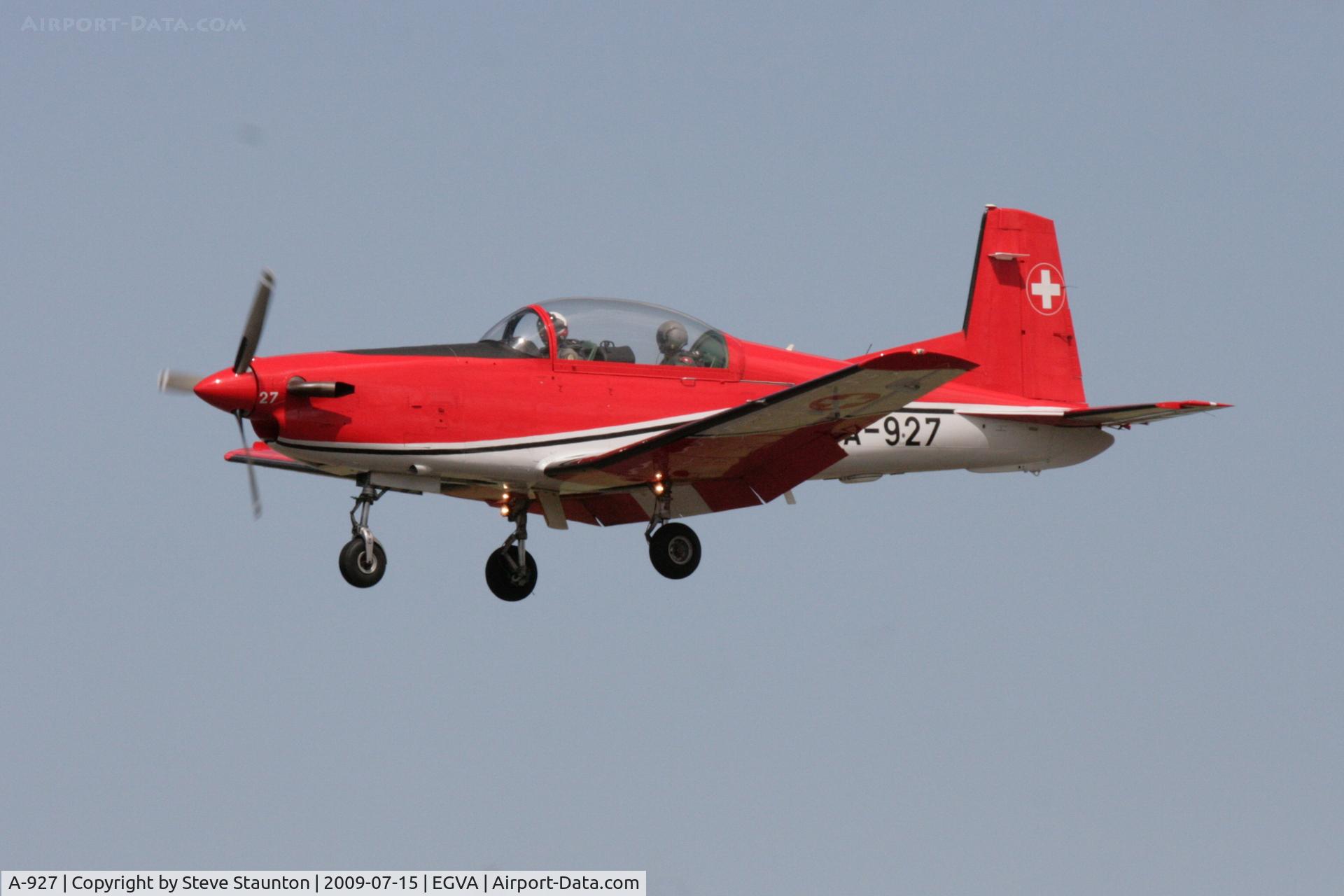 A-927, 1983 Pilatus PC-7 Turbo Trainer C/N 335, Taken at the Royal International Air Tattoo 2009
