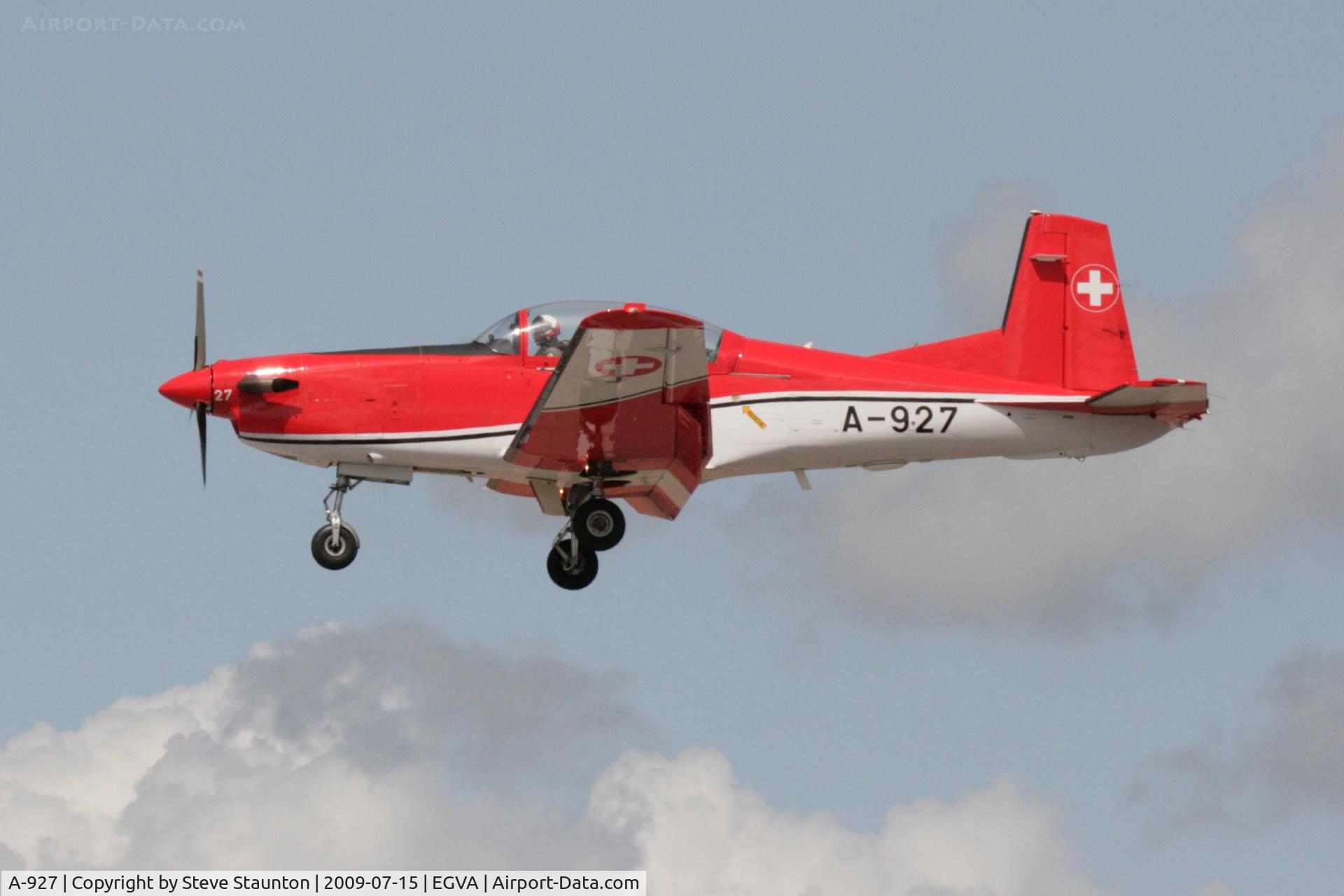 A-927, 1983 Pilatus PC-7 Turbo Trainer C/N 335, Taken at the Royal International Air Tattoo 2009