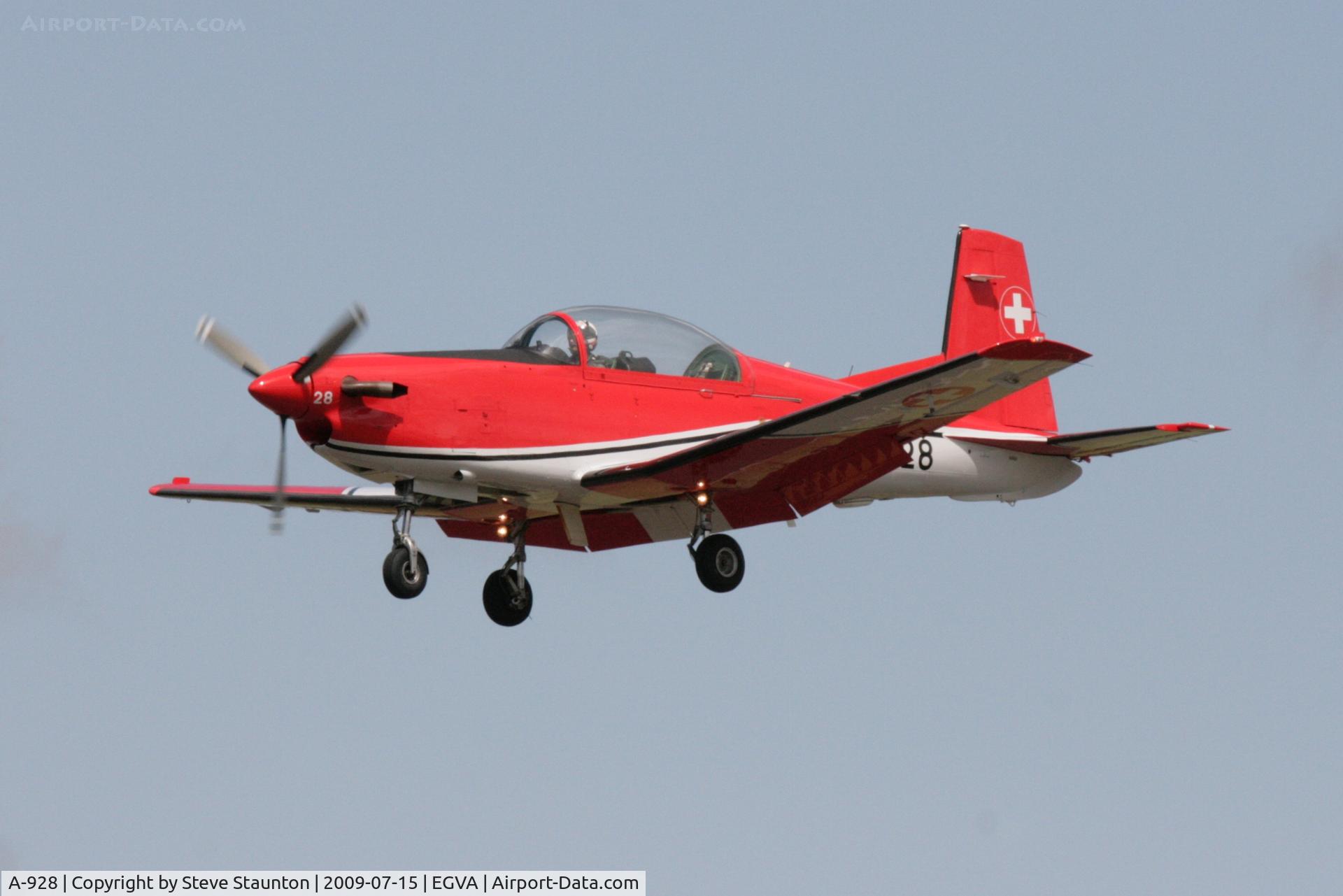 A-928, 1983 Pilatus PC-7 Turbo Trainer C/N 336, Taken at the Royal International Air Tattoo 2009