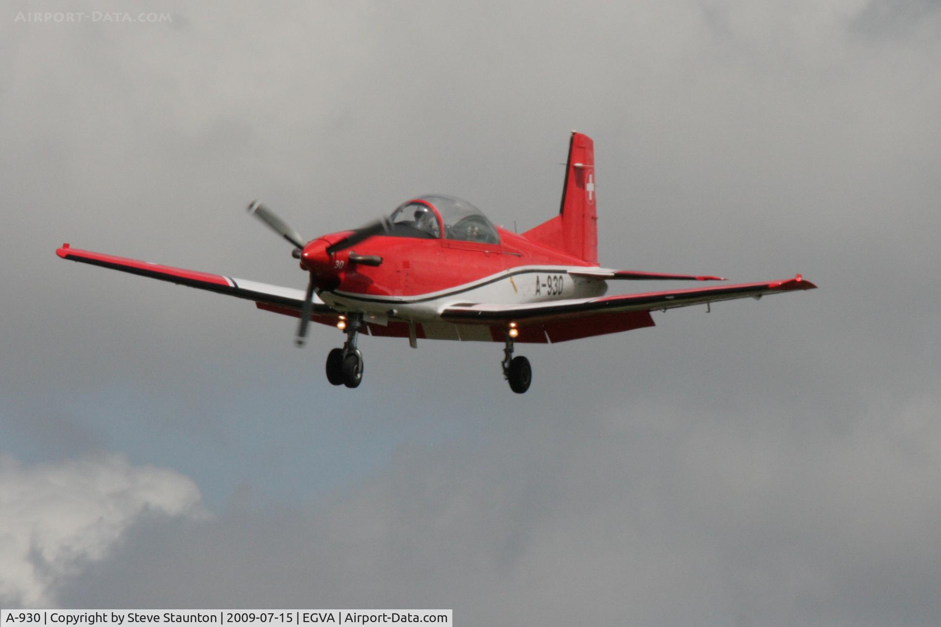A-930, 1983 Pilatus PC-7 Turbo Trainer C/N 338, Taken at the Royal International Air Tattoo 2009