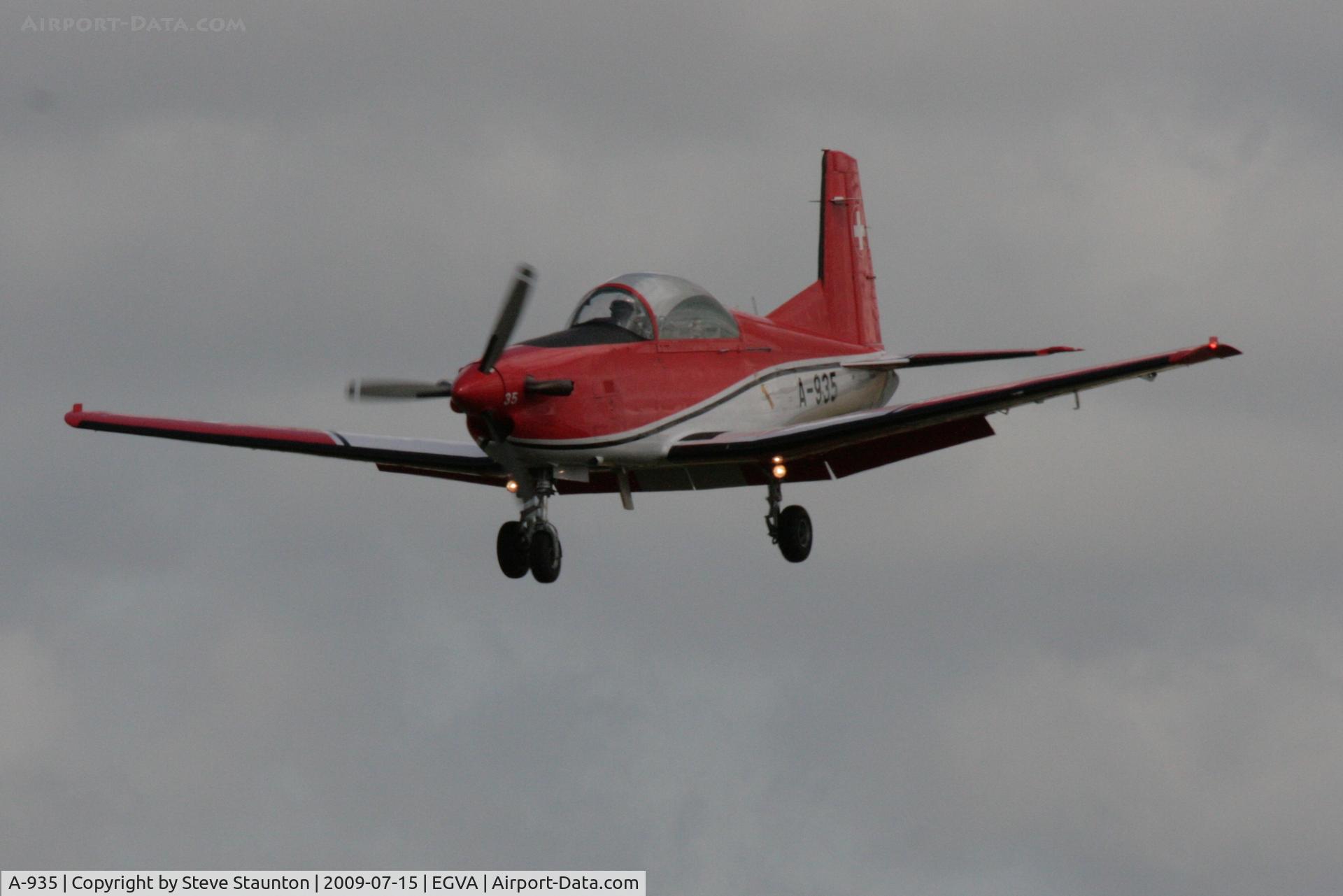A-935, 1983 Pilatus PC-7 Turbo Trainer C/N 343, Taken at the Royal International Air Tattoo 2009