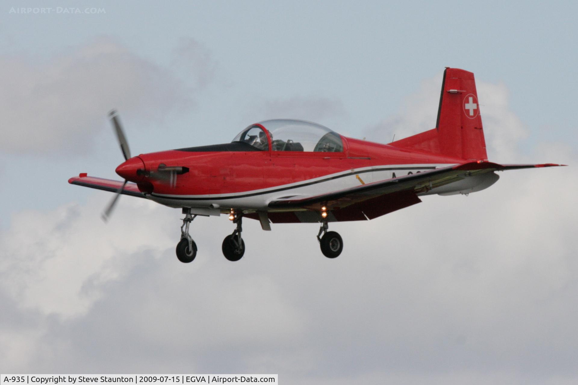 A-935, 1983 Pilatus PC-7 Turbo Trainer C/N 343, Taken at the Royal International Air Tattoo 2009