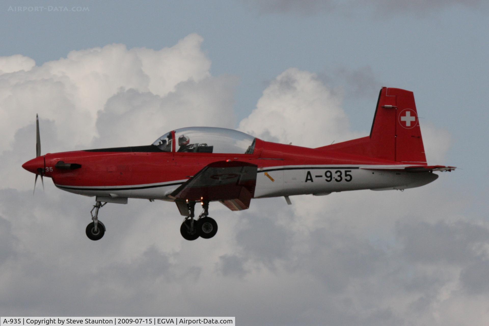 A-935, 1983 Pilatus PC-7 Turbo Trainer C/N 343, Taken at the Royal International Air Tattoo 2009