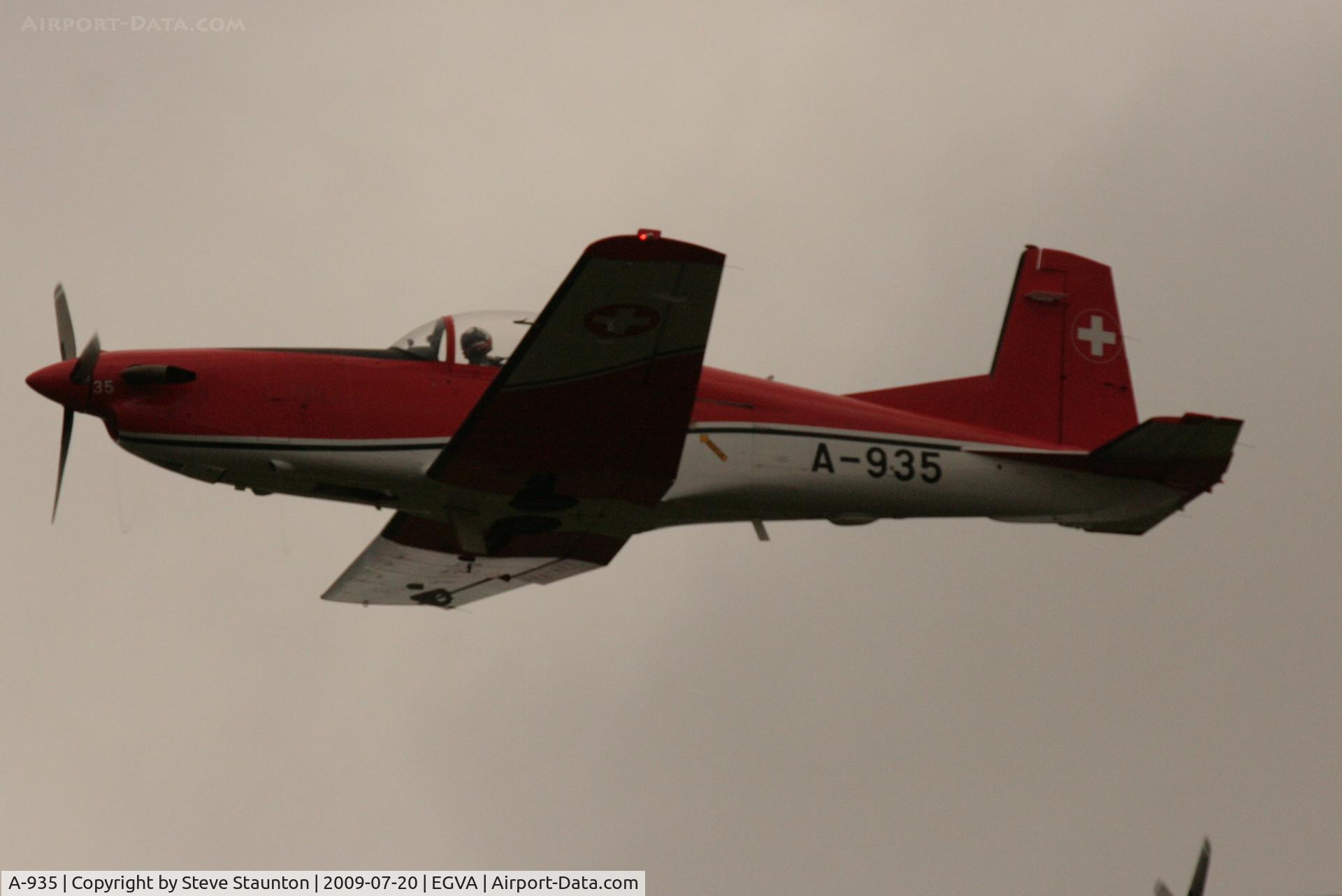 A-935, 1983 Pilatus PC-7 Turbo Trainer C/N 343, Taken at the Royal International Air Tattoo 2009