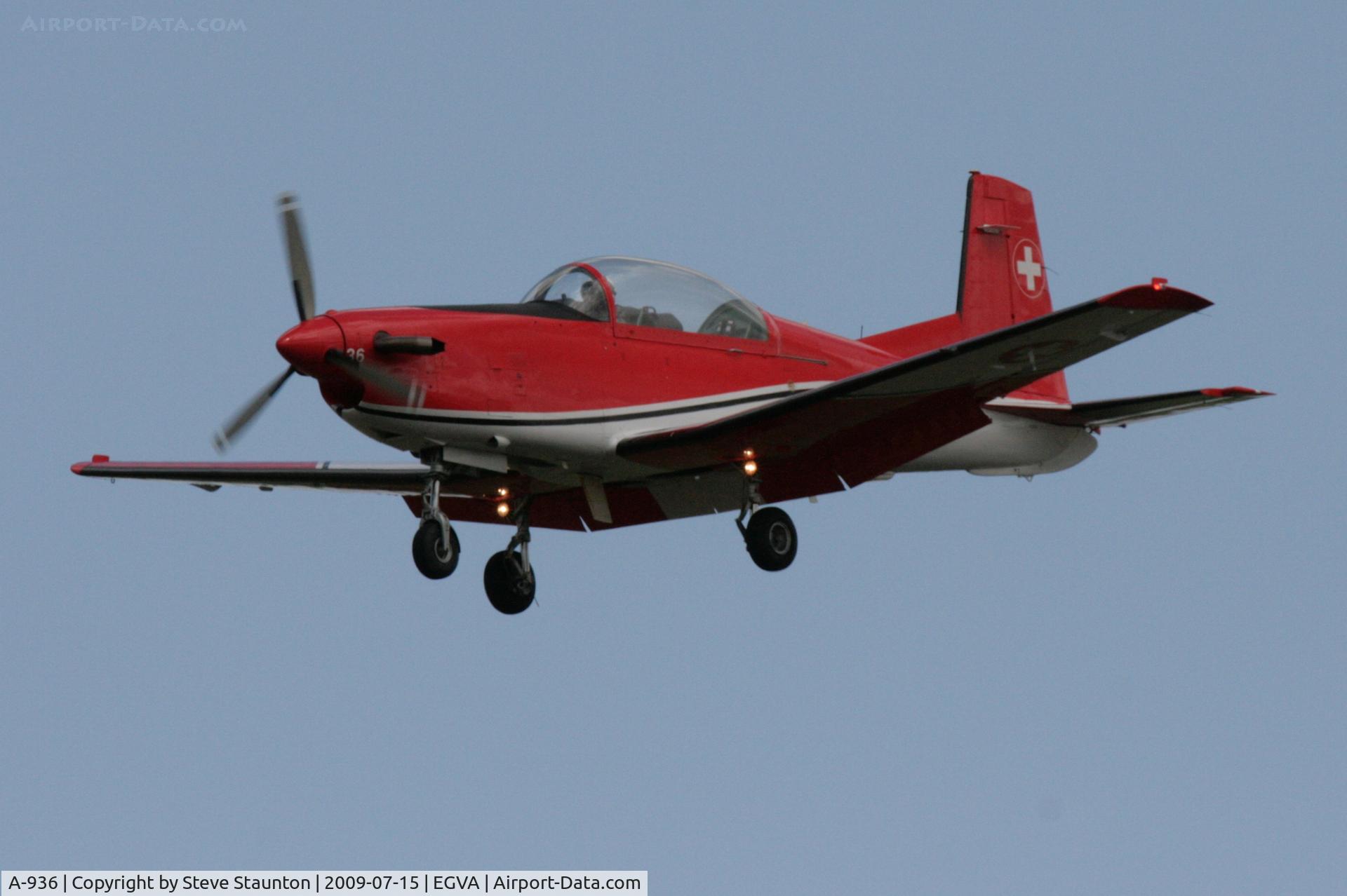 A-936, 1983 Pilatus PC-7 Turbo Trainer C/N 344, Taken at the Royal International Air Tattoo 2009