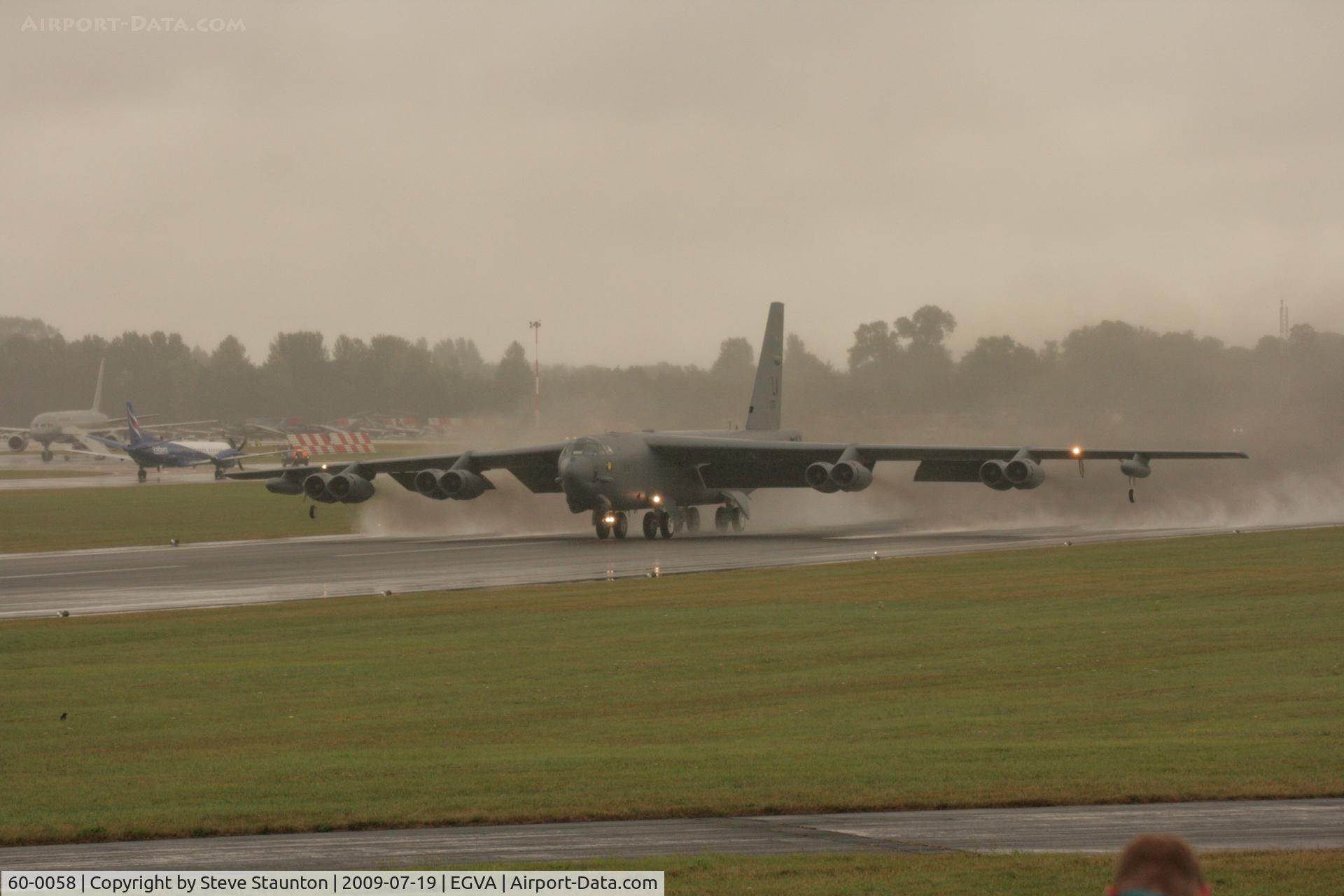 60-0058, 1960 Boeing B-52H-160-BW Stratofortress C/N 464423, Taken at the Royal International Air Tattoo 2009