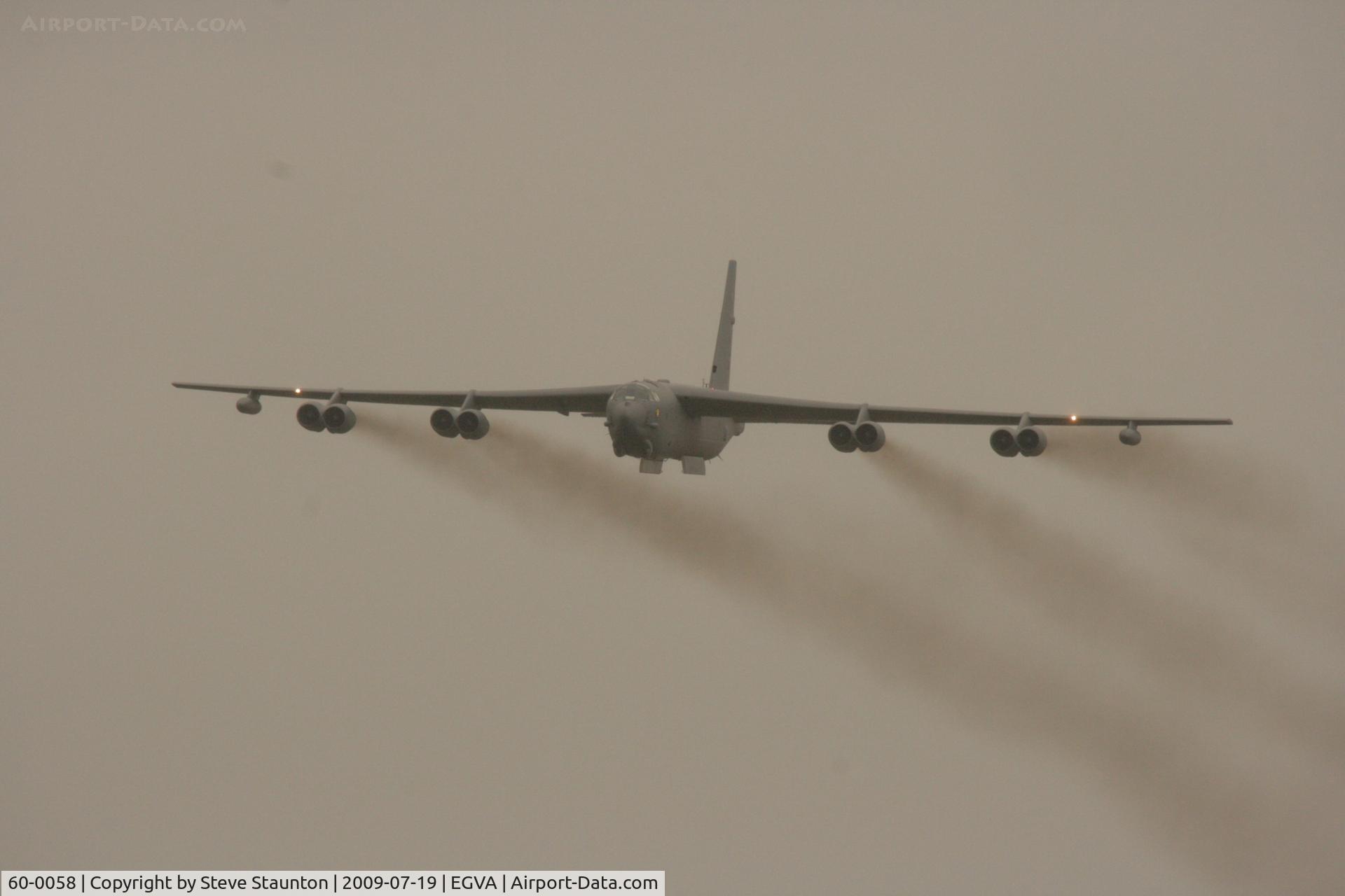 60-0058, 1960 Boeing B-52H-160-BW Stratofortress C/N 464423, Taken at the Royal International Air Tattoo 2009