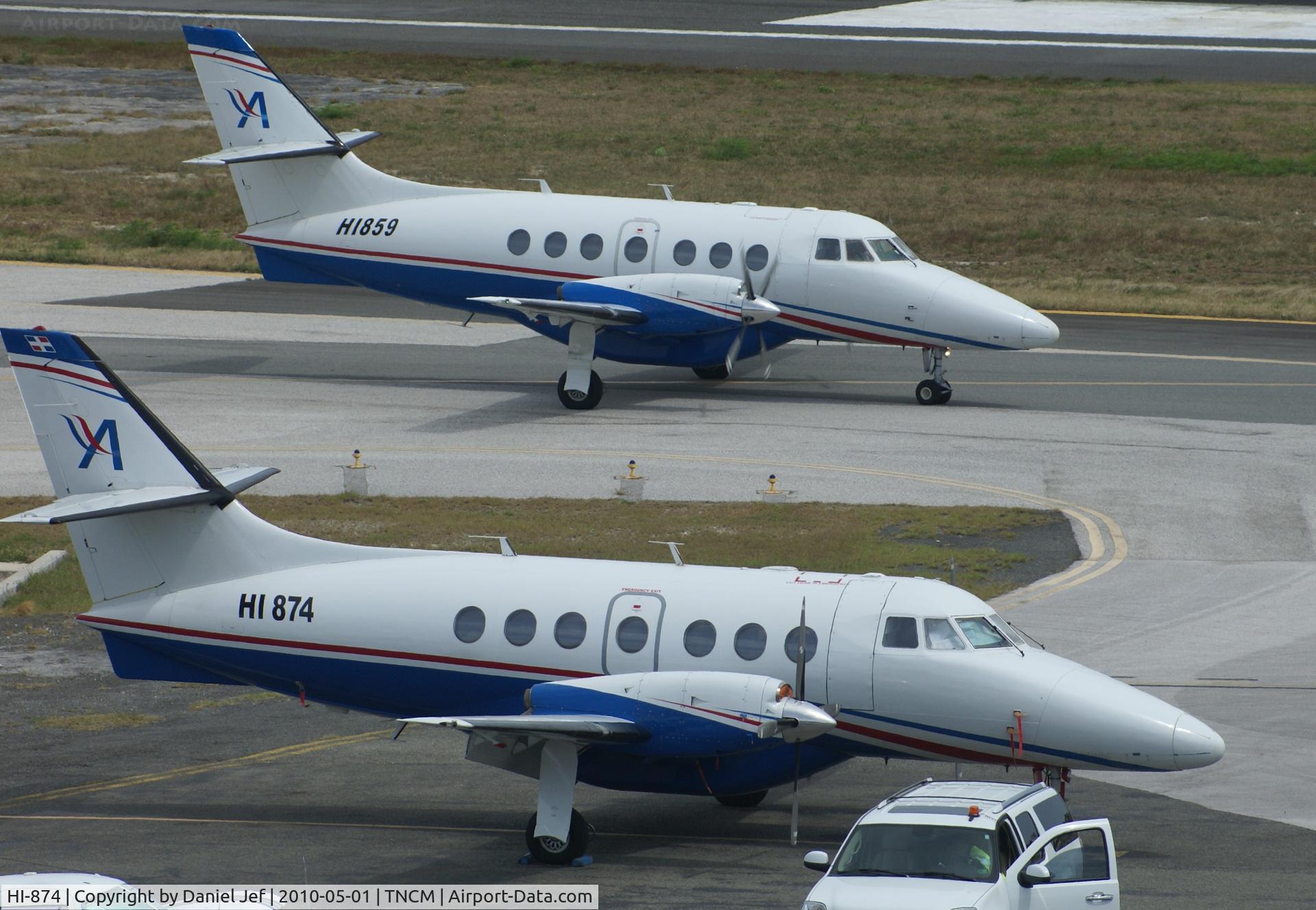 HI-874, 1988 British Aerospace BAe-3201 Jetstream C/N 810, HI-874 park at the cargo ramp at TNCM