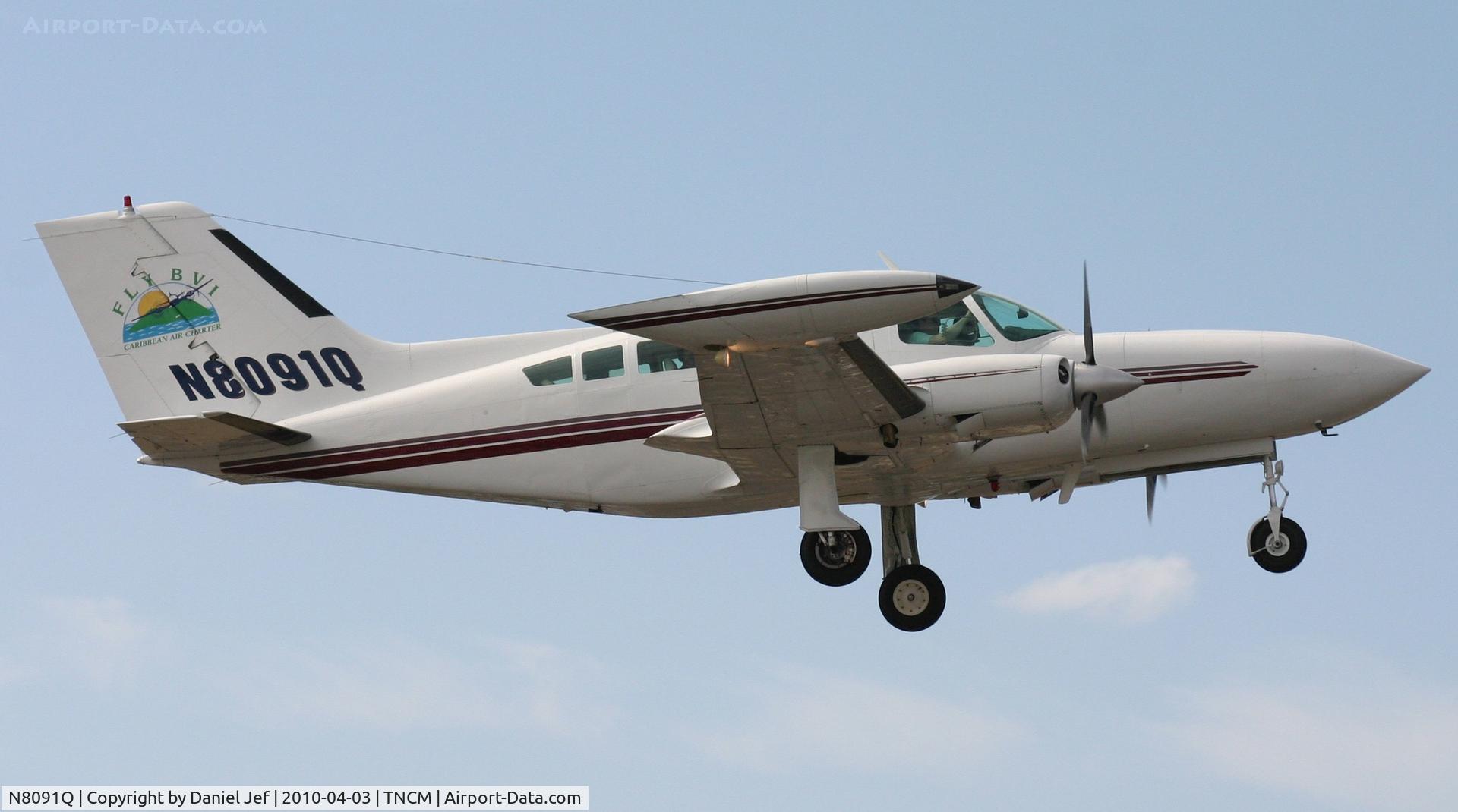 N8091Q, 1973 Cessna 402B Utiliner C/N 402B0369, N8091Q departing TNCM runway 10