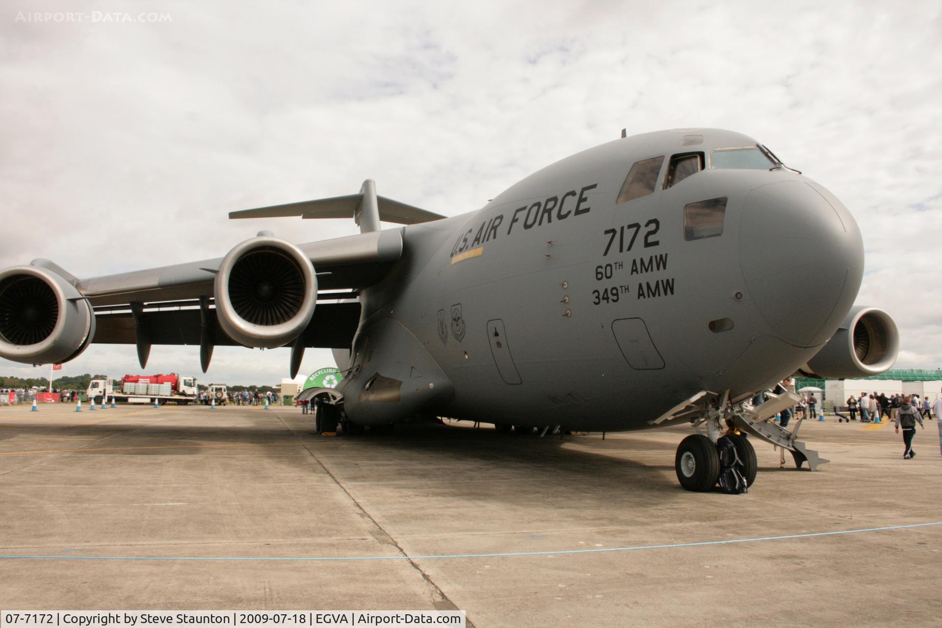 07-7172, 2007 Boeing C-17A Globemaster III C/N 50189/F188/P172, Taken at the Royal International Air Tattoo 2009