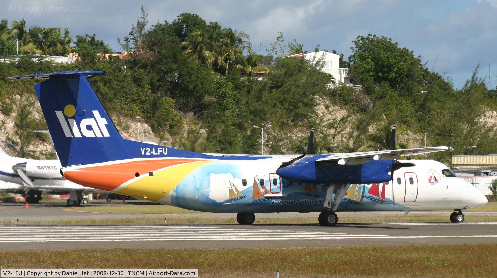 V2-LFU, 1990 De Havilland Canada DHC-8-311 Dash 8 C/N 250, V2-LFU with some nice paintings