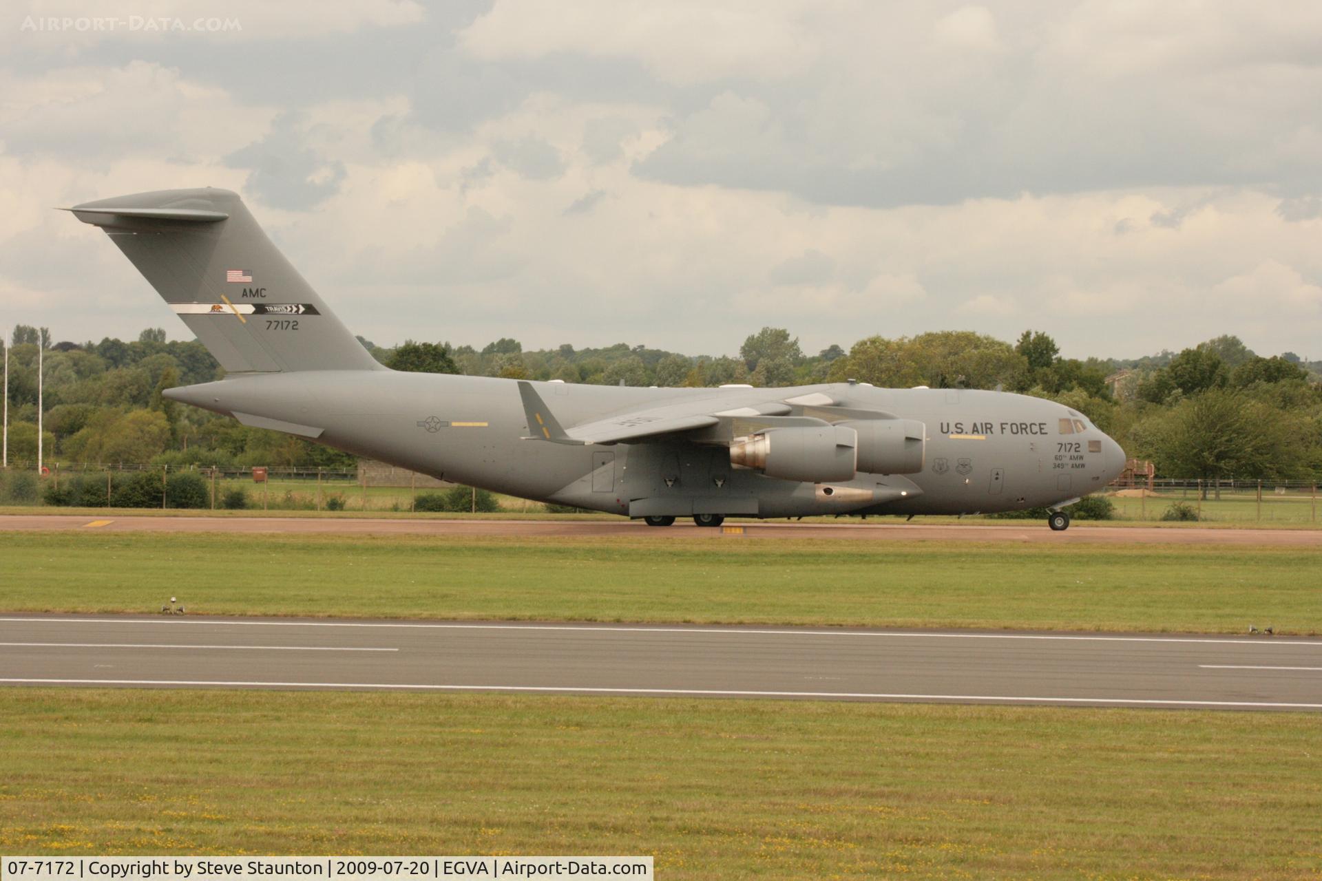 07-7172, 2007 Boeing C-17A Globemaster III C/N 50189/F188/P172, Taken at the Royal International Air Tattoo 2009