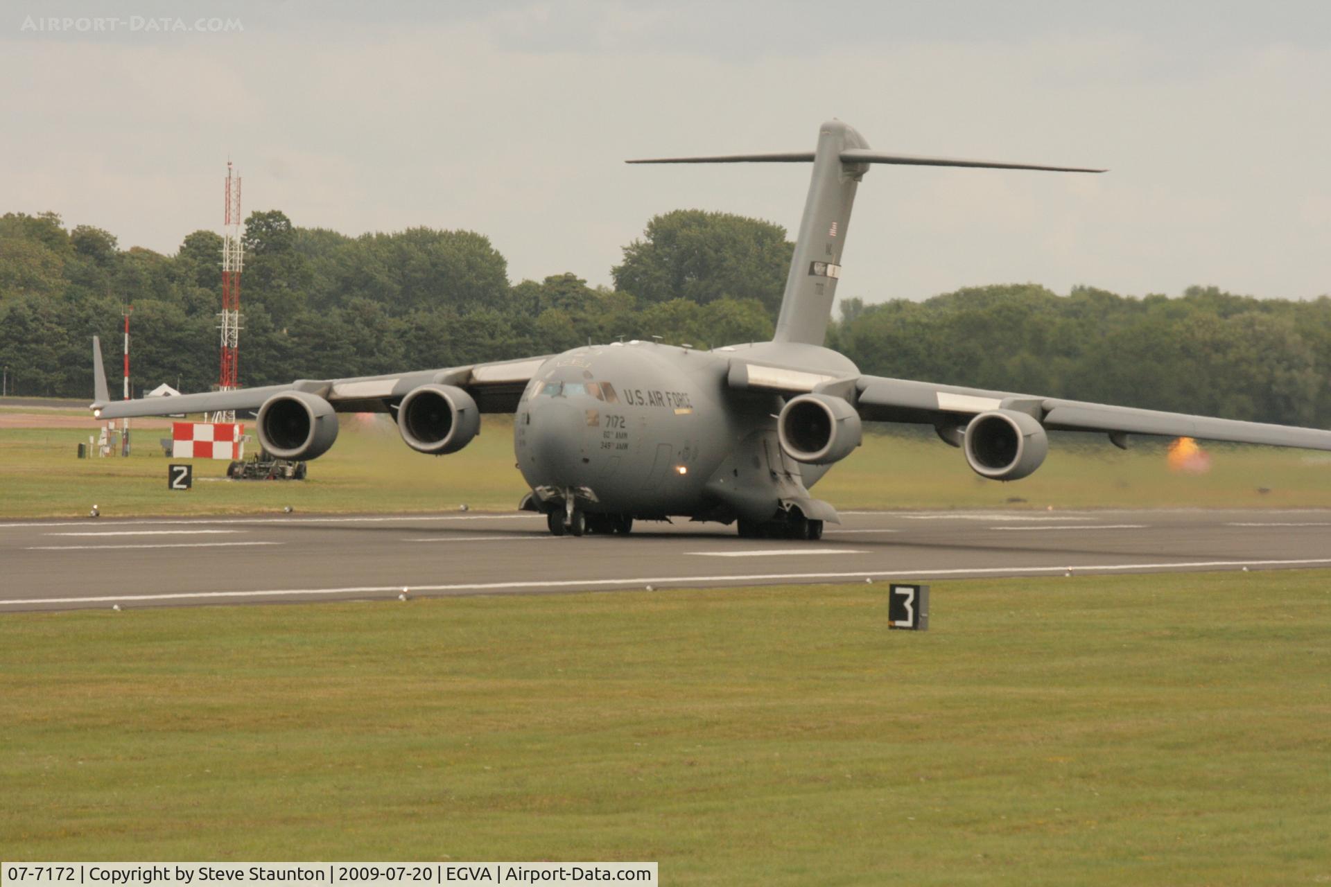 07-7172, 2007 Boeing C-17A Globemaster III C/N 50189/F188/P172, Taken at the Royal International Air Tattoo 2009