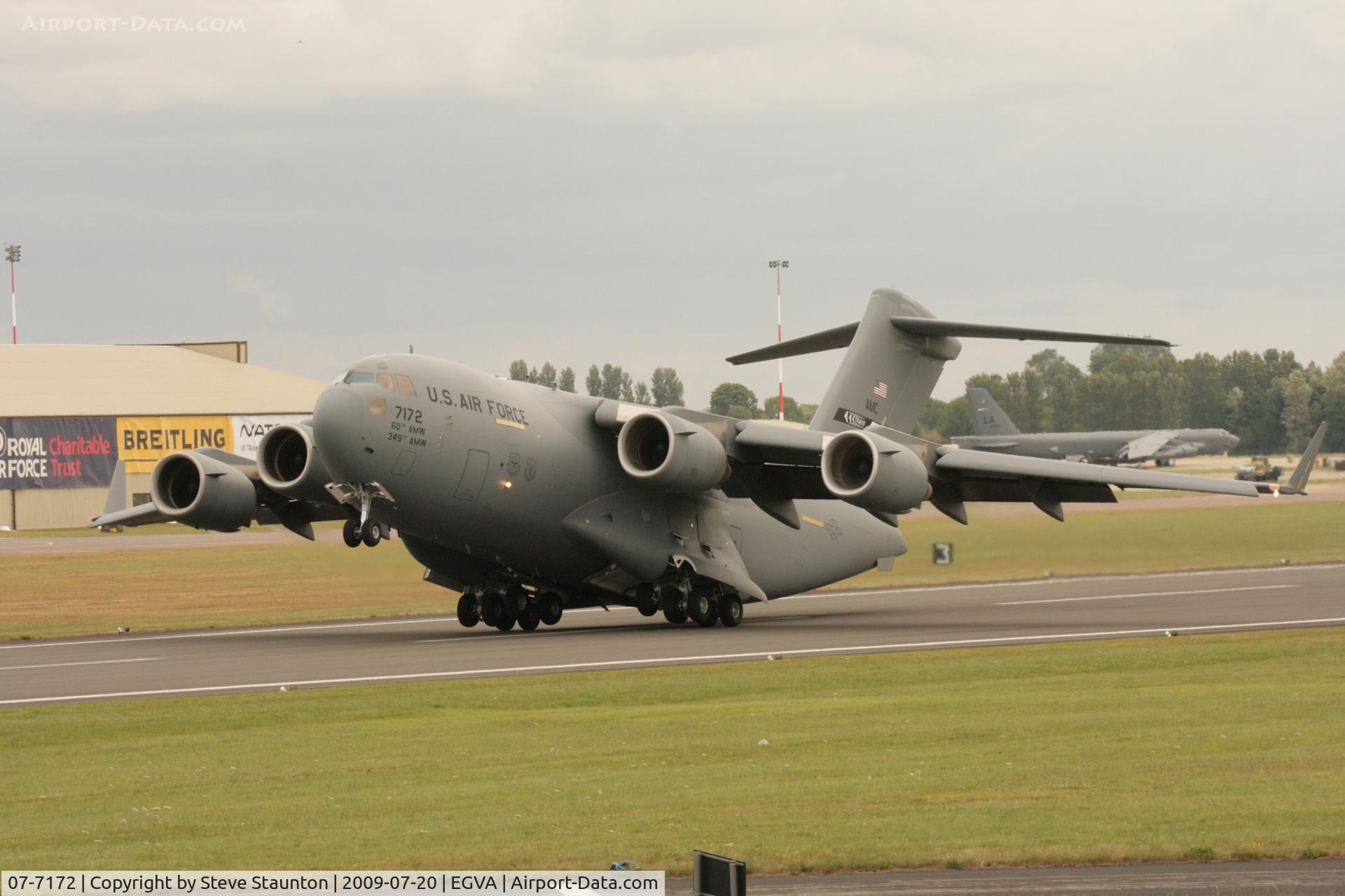 07-7172, 2007 Boeing C-17A Globemaster III C/N 50189/F188/P172, Taken at the Royal International Air Tattoo 2009