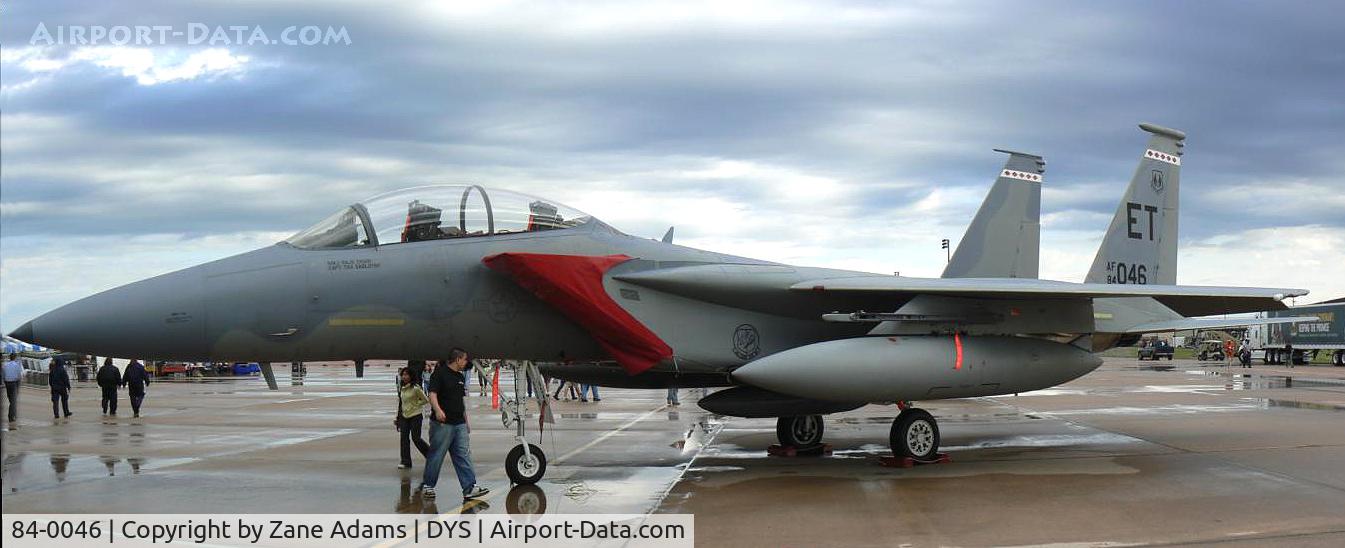 84-0046, 1984 McDonnell Douglas F-15D Eagle C/N 0942/D054, At the B-1B 25th Anniversary Airshow - Big Country Airfest, Dyess AFB, Abilene, TX 
Autostich panorama