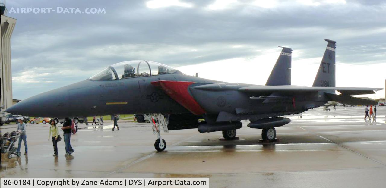 86-0184, 1986 McDonnell Douglas F-15E Strike Eagle C/N 0987/E002, At the B-1B 25th Anniversary Airshow - Big Country Airfest, Dyess AFB, Abilene, TX 
Autostich panorama